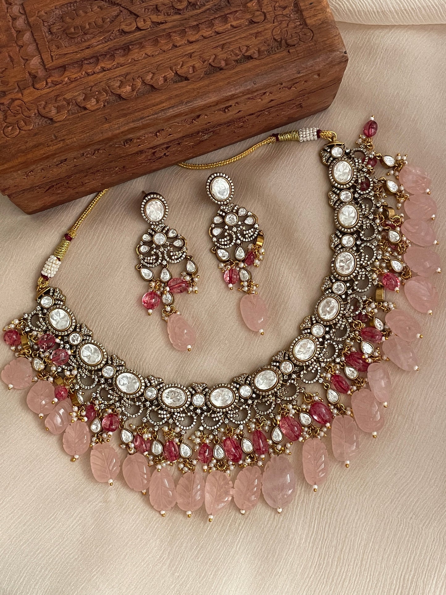 Ziana Victorian Bow Necklace Set- Made to Order