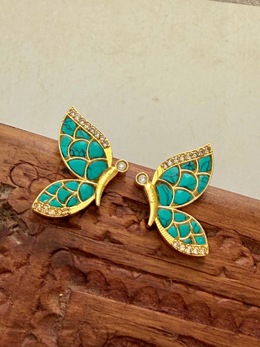 Naivedya Turquoise Butterfly Earrings