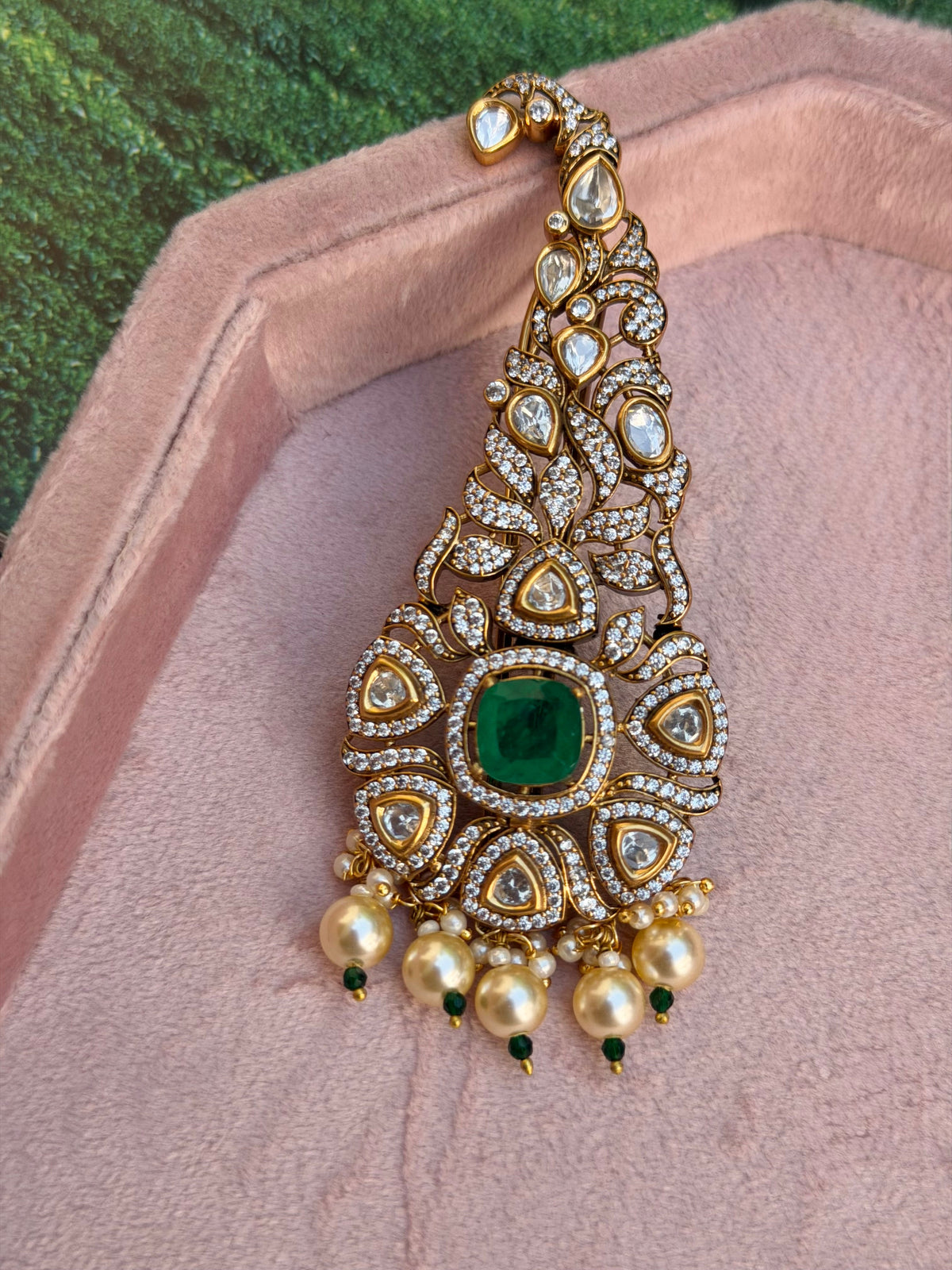 Aryan Emerald Green Kalgi for Groom