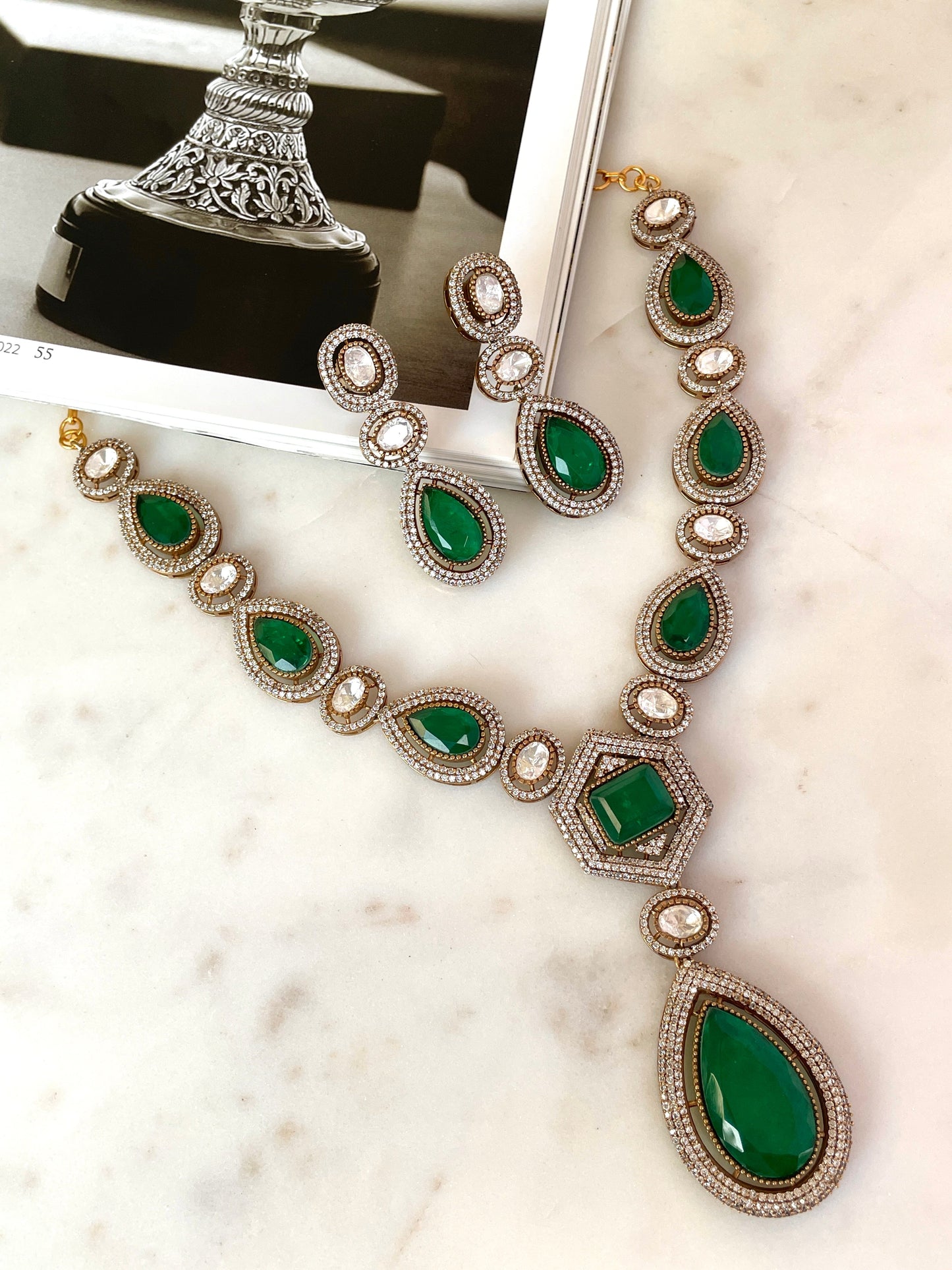 Pre Order Lyla Emerald Necklace Set