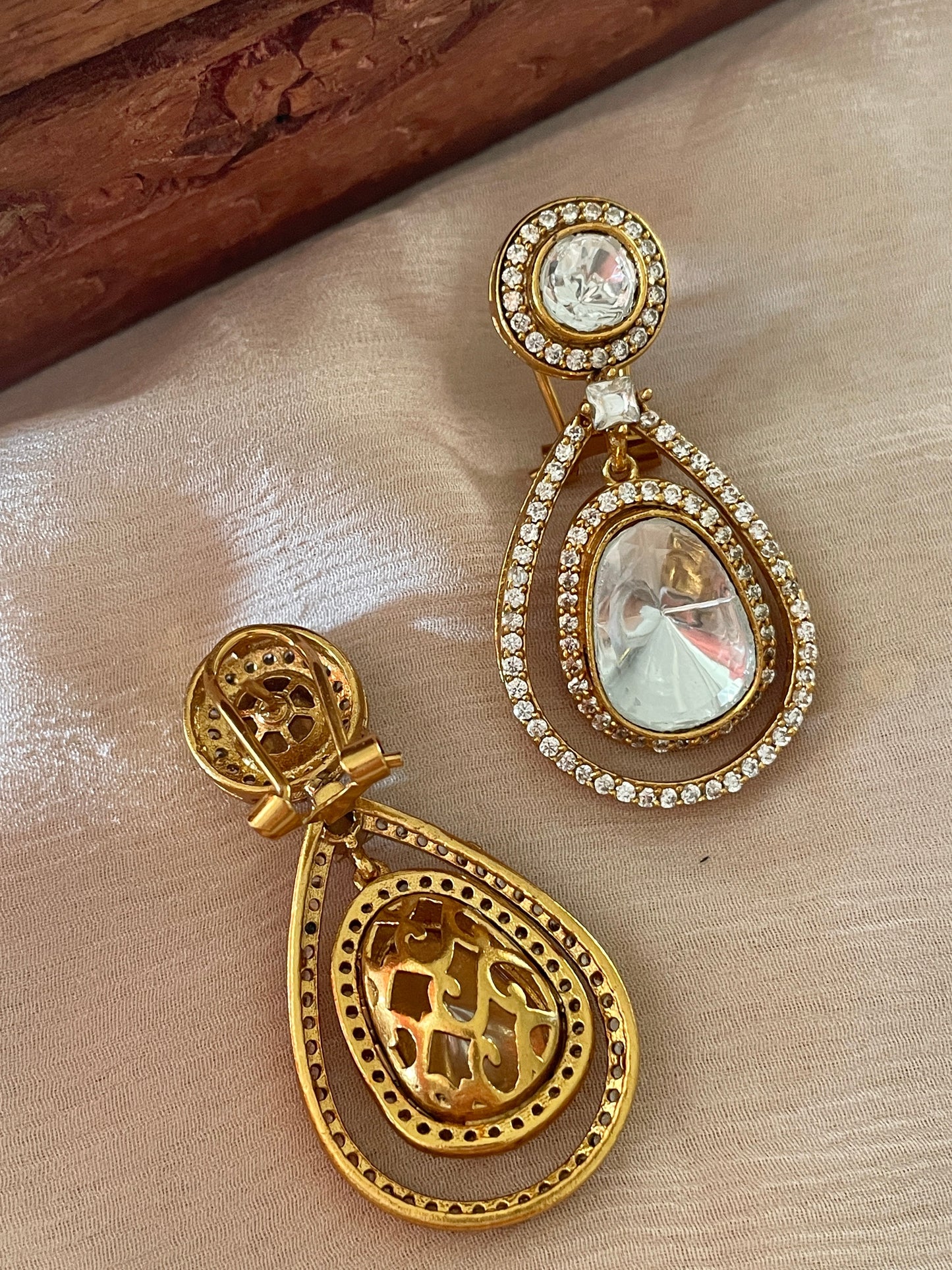 Falak Polki Drop Earrings