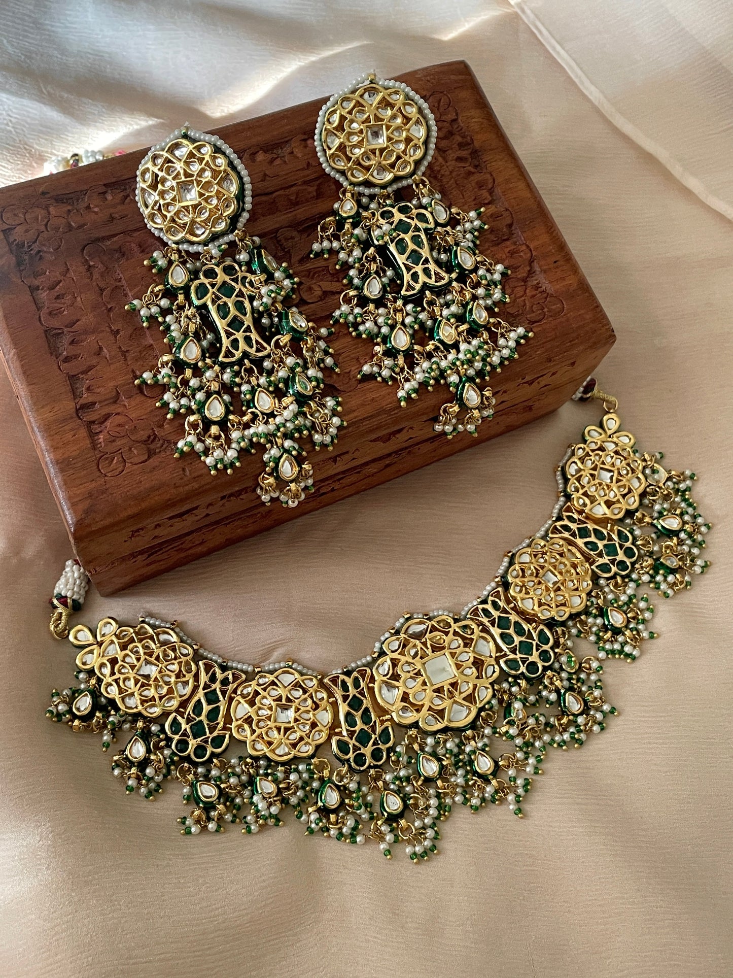 Rani Reshma Kundan Necklace Set