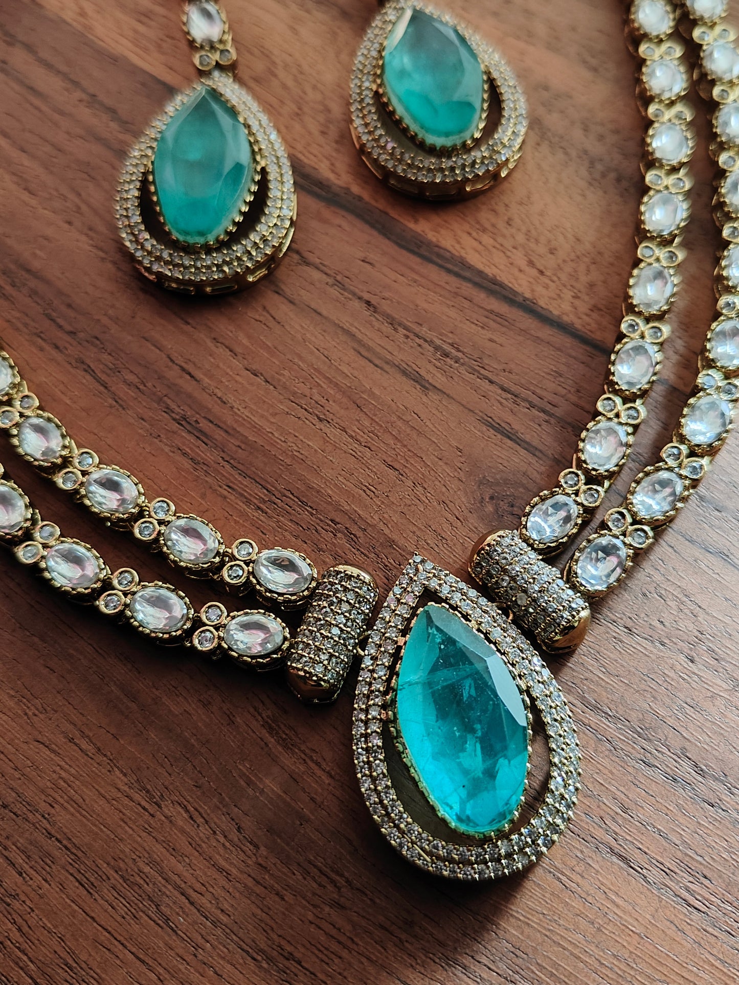 Rene Emerald Polki Necklace