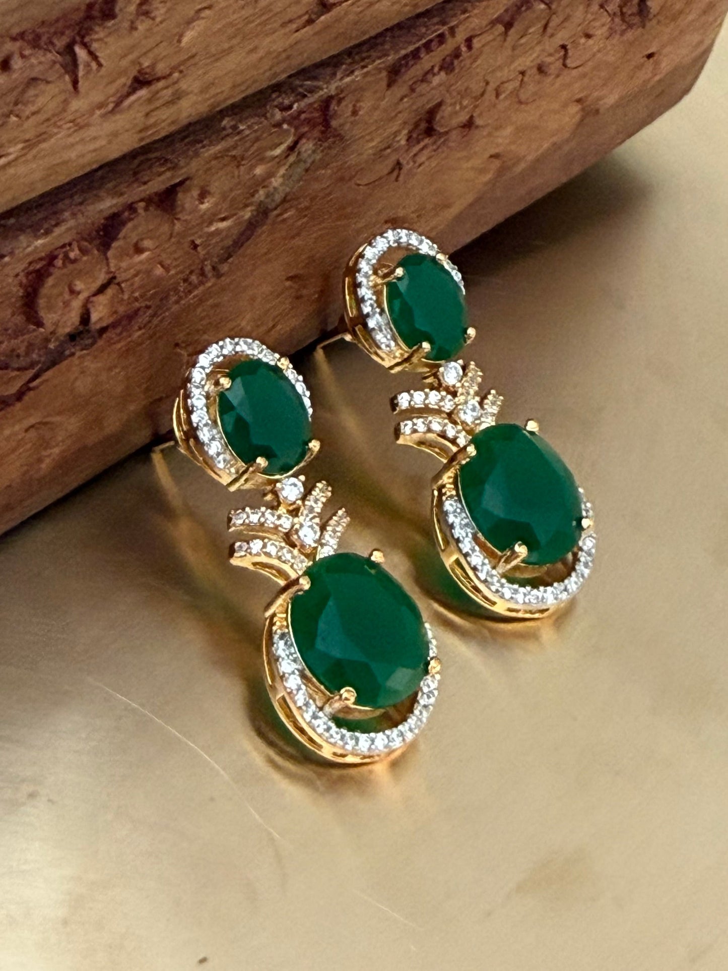 Devisha Emerald Earrings