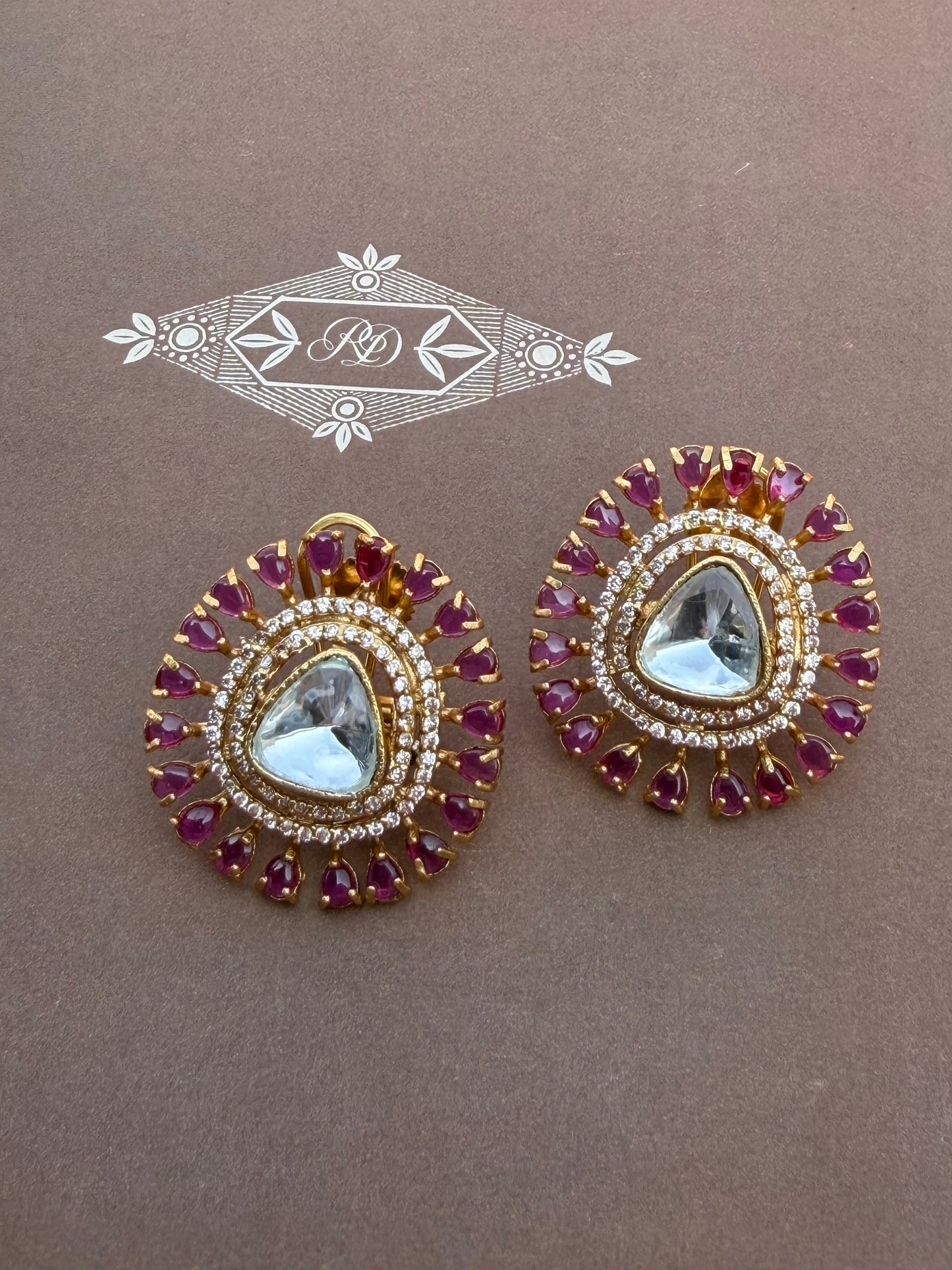 Syahi Ruby Stud Earrings