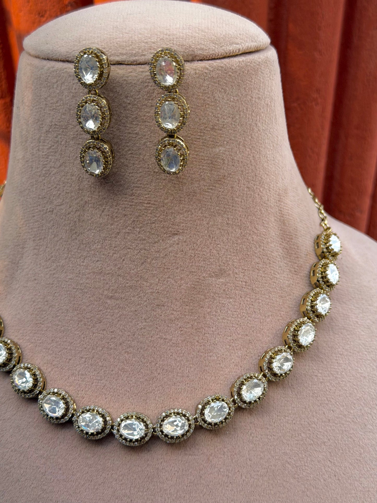 Ruvya Polki Necklace Set