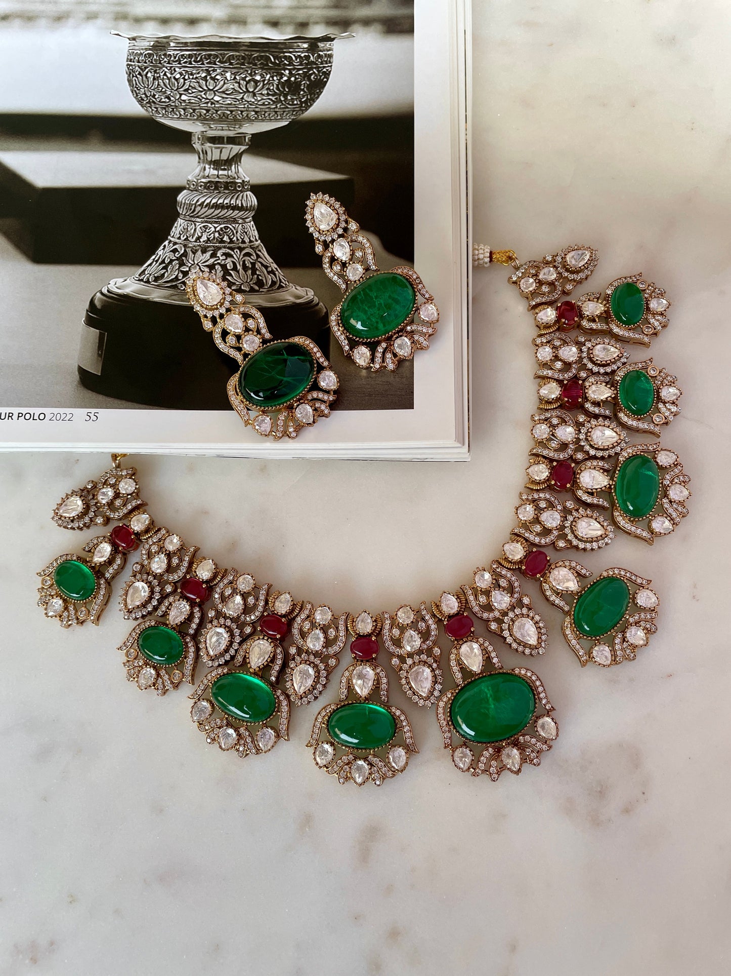 Pre-Order- Ayesha Emerald Necklace