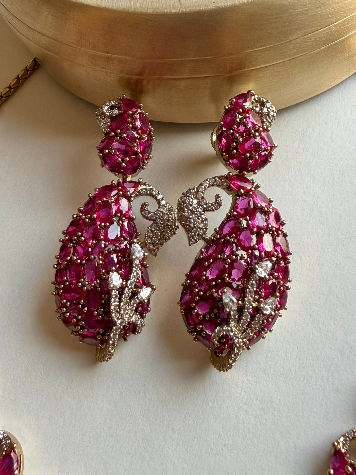 Padma Ambi Paisley Ruby Necklace Set
