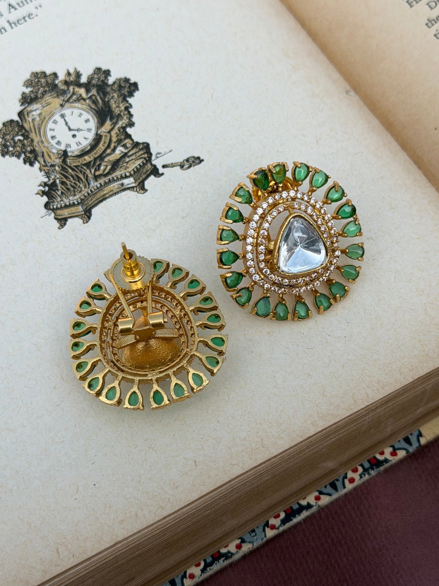 Bhavani Polki Stud Earrings