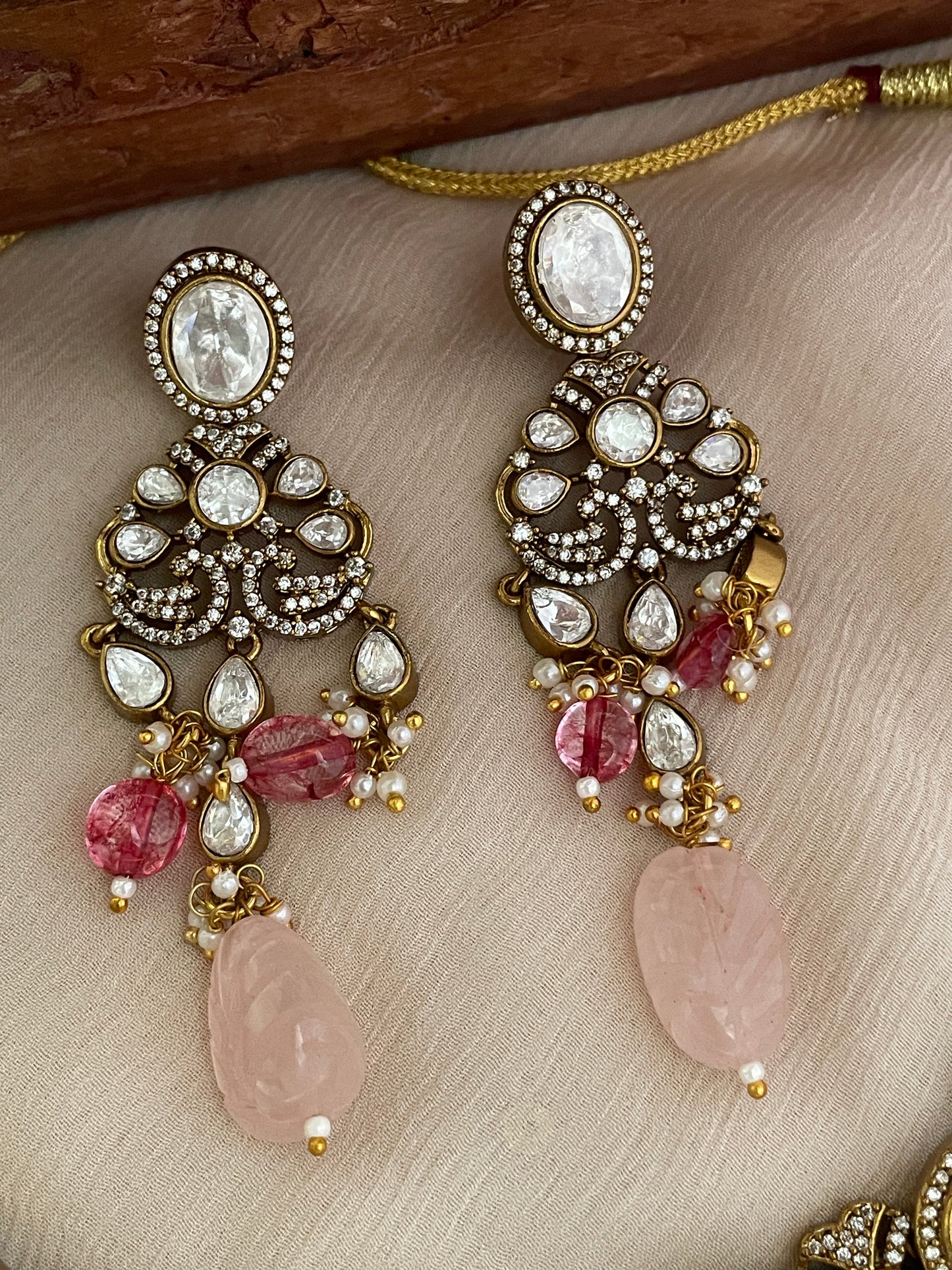 Ziana Victorian Bow Necklace Set- Made to Order