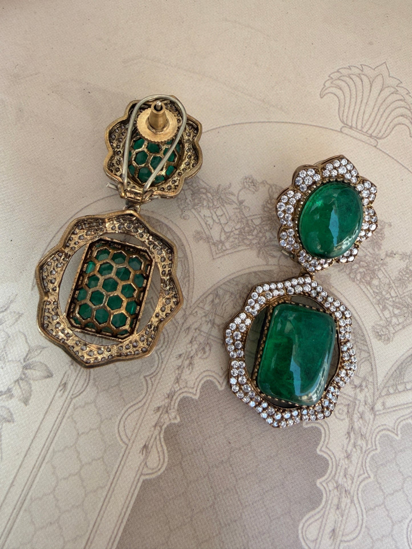 Monica Emerald Earrings