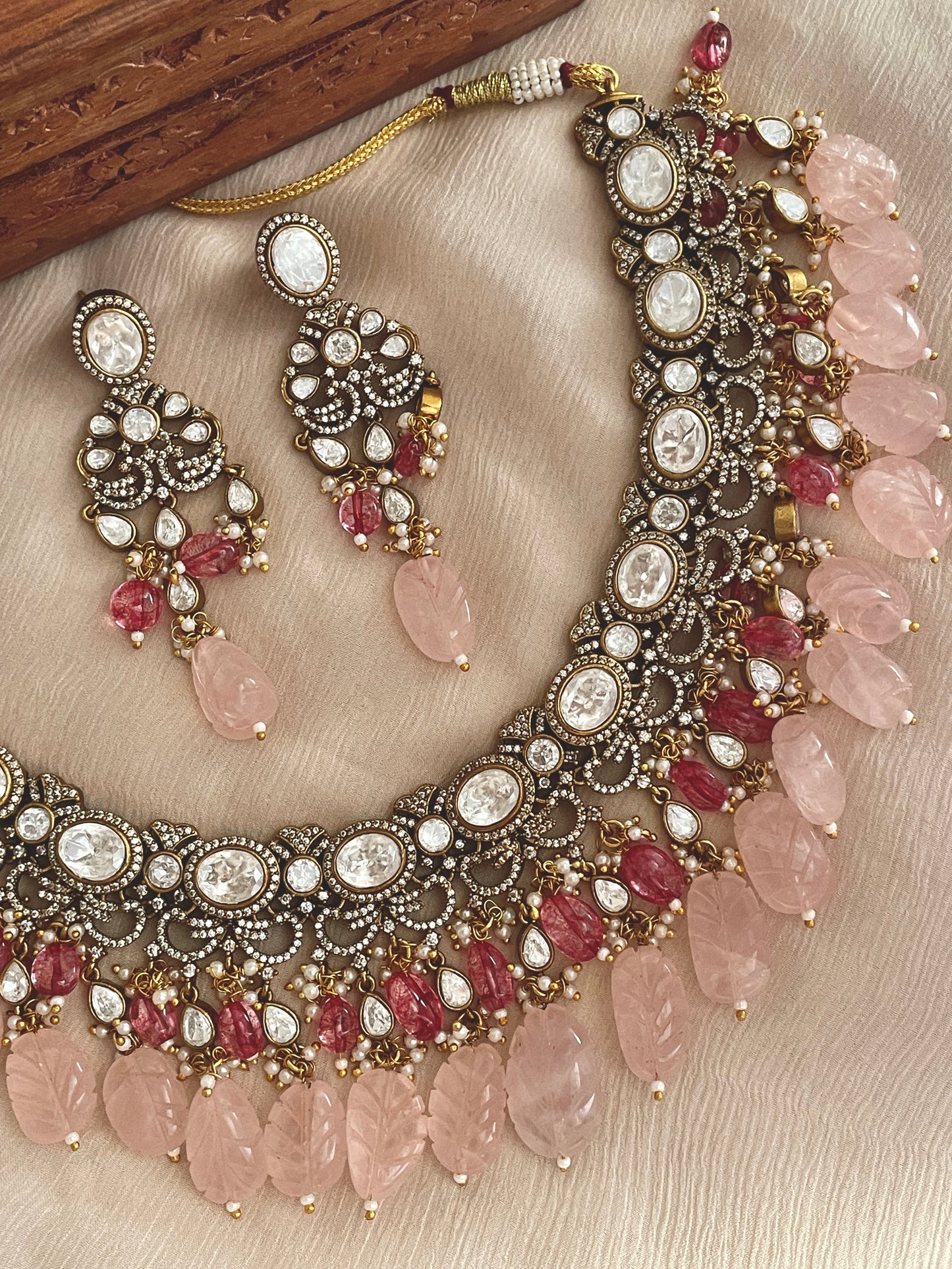 Ziana Victorian Bow Necklace Set- Made to Order