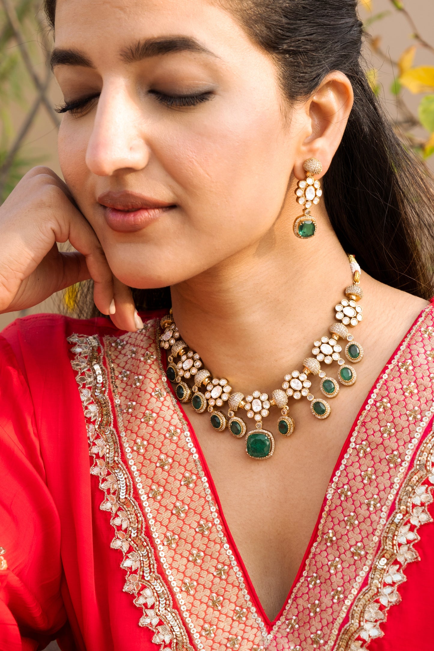 Charbagh Emerald Necklace