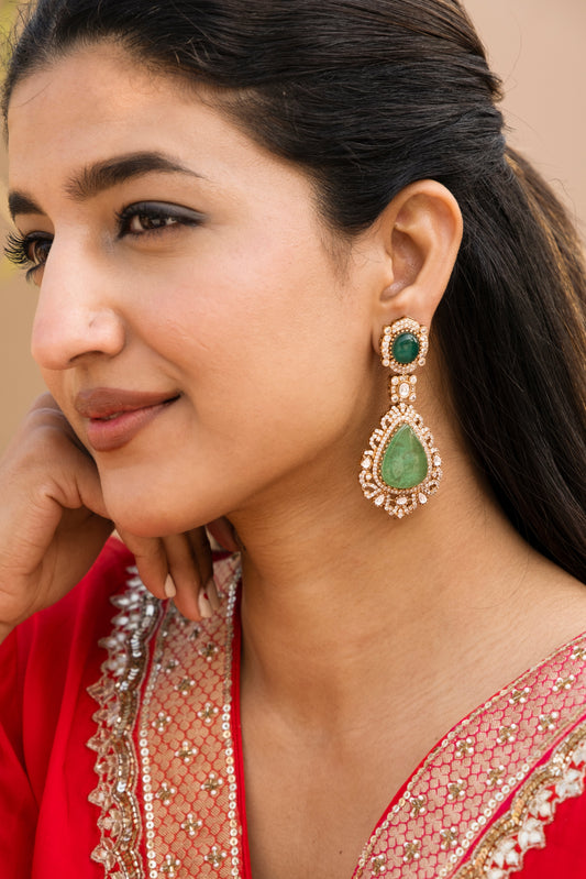 Shauryani Emerald Doublet Earrings