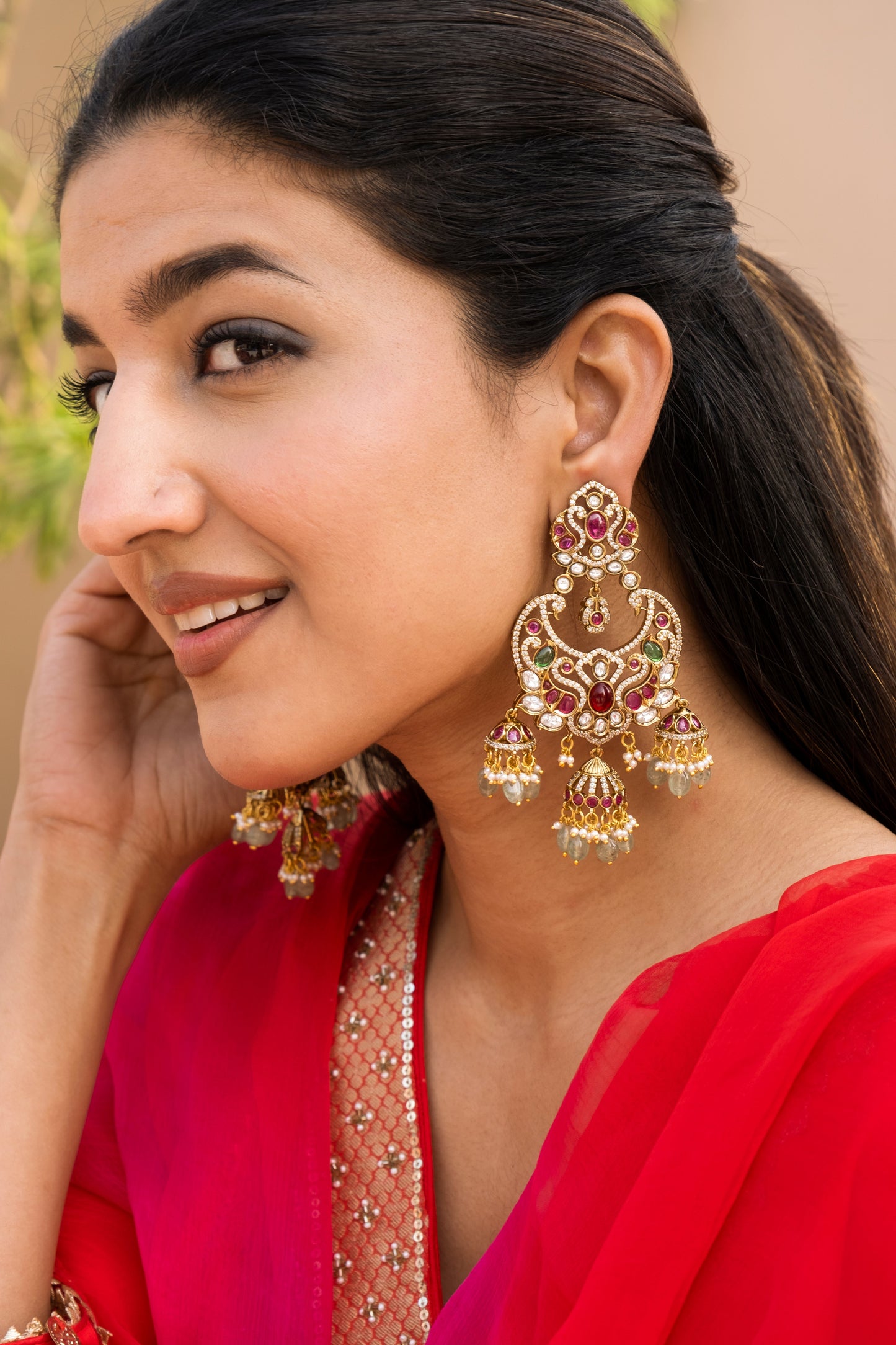 Kuru Polki Chaandbaali Earrings
