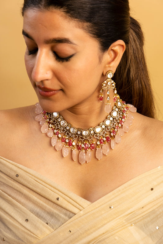 Ziana Victorian Bow Necklace Set- Made to Order