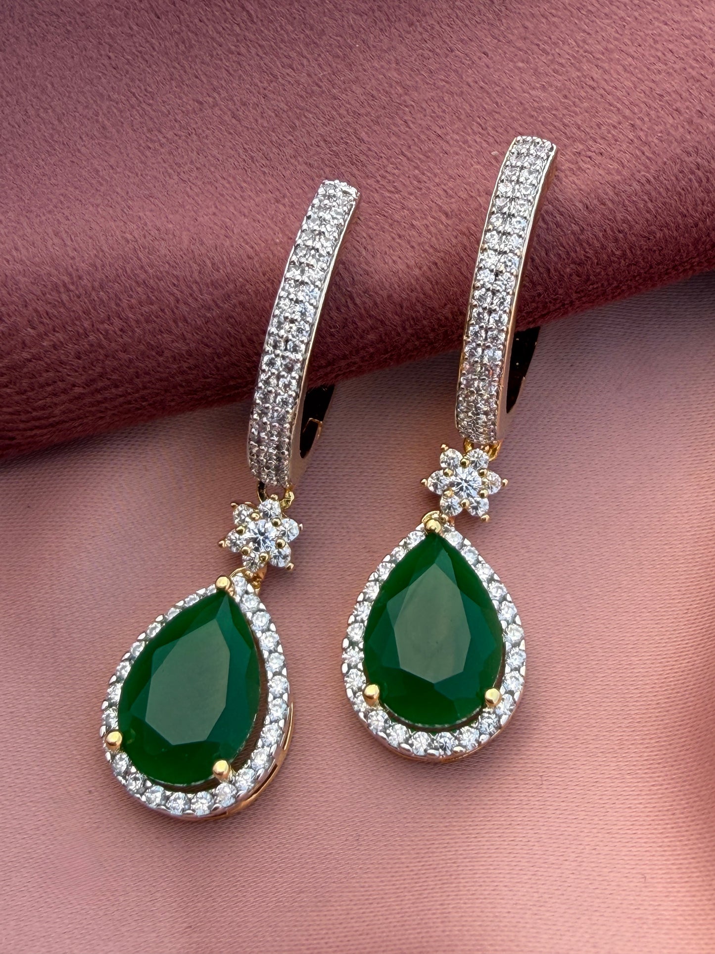 Umakshi Emerald Drop Earrings