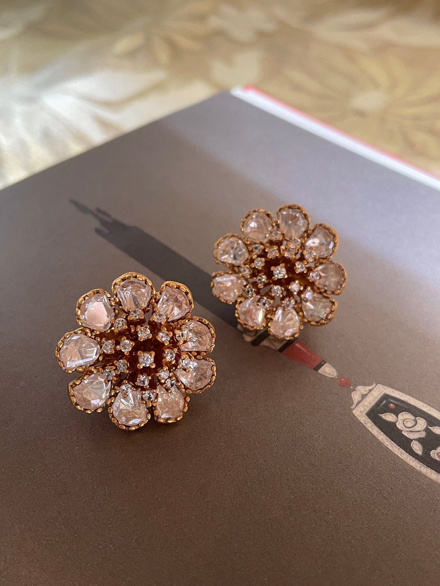 Nusrat Moissanite Polki Earrings