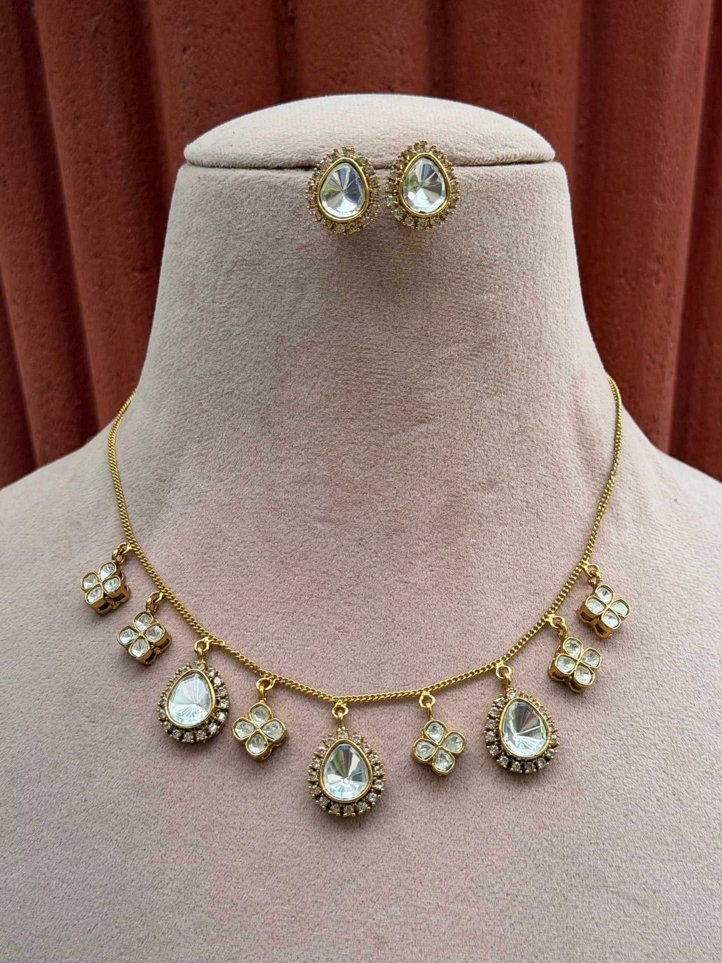 Sarla Polki Necklace Set
