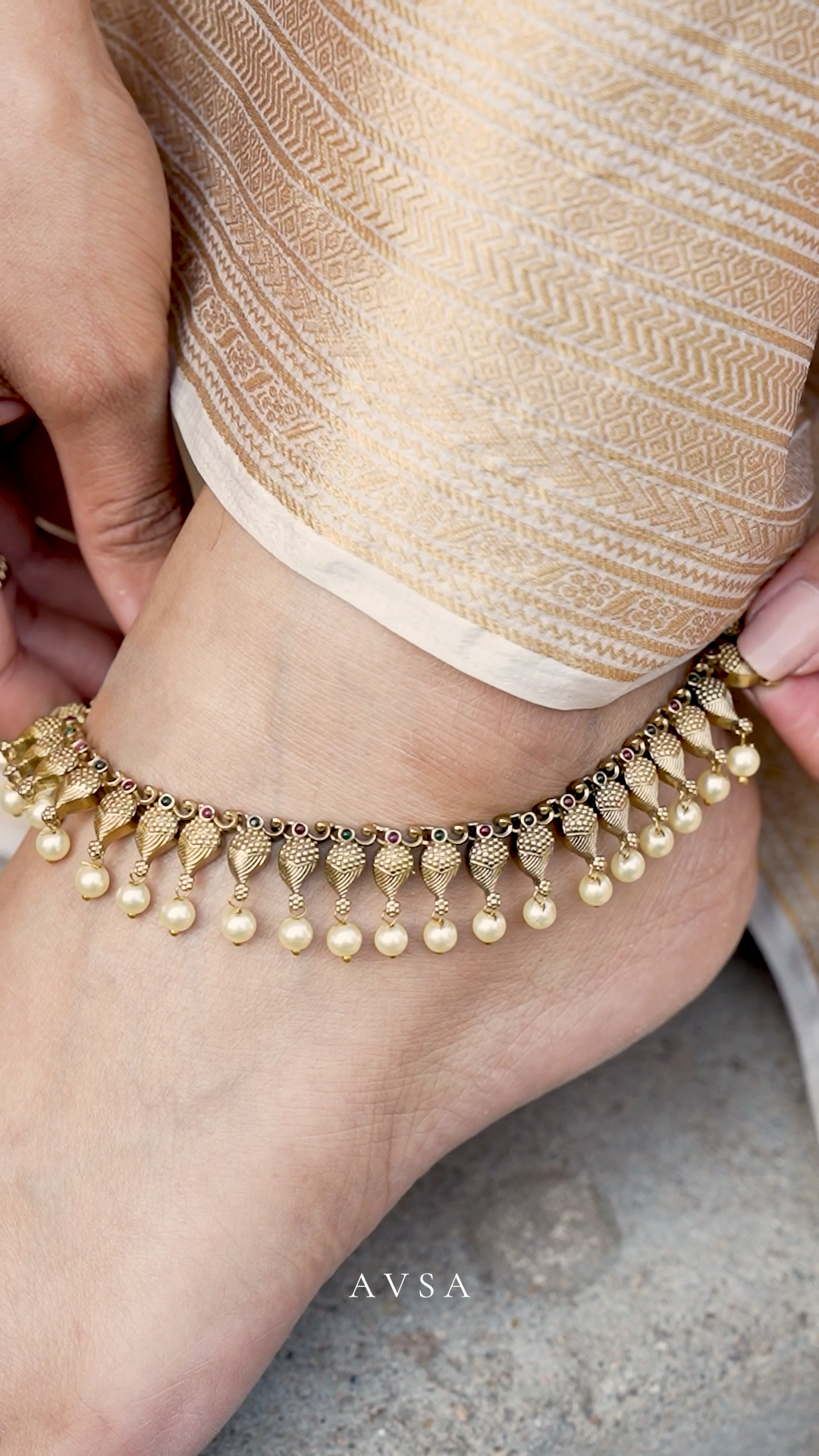 Kavi Antique Finish Payal