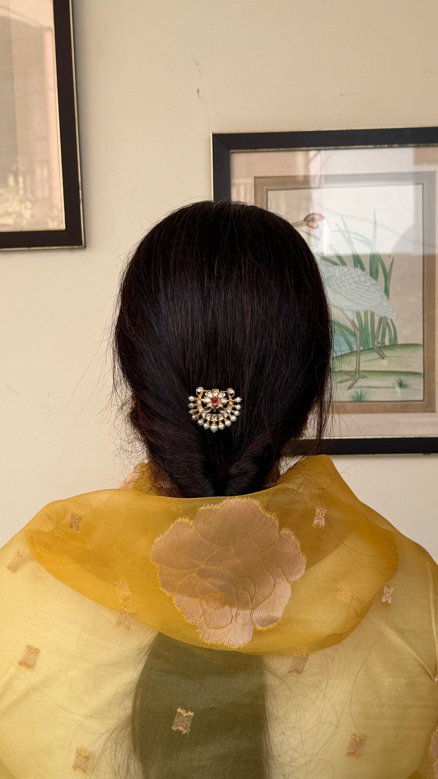 Kanchi Polki Hair Clip