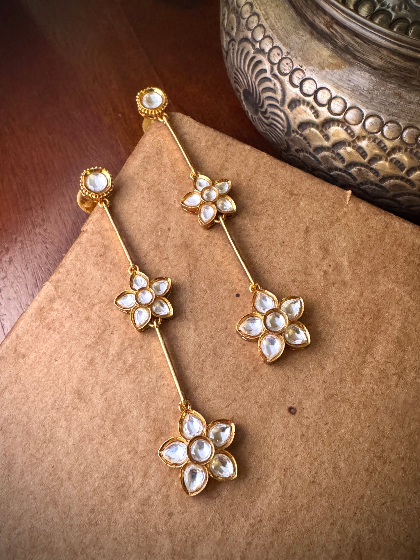 Aranyani Floral Polki Earrings