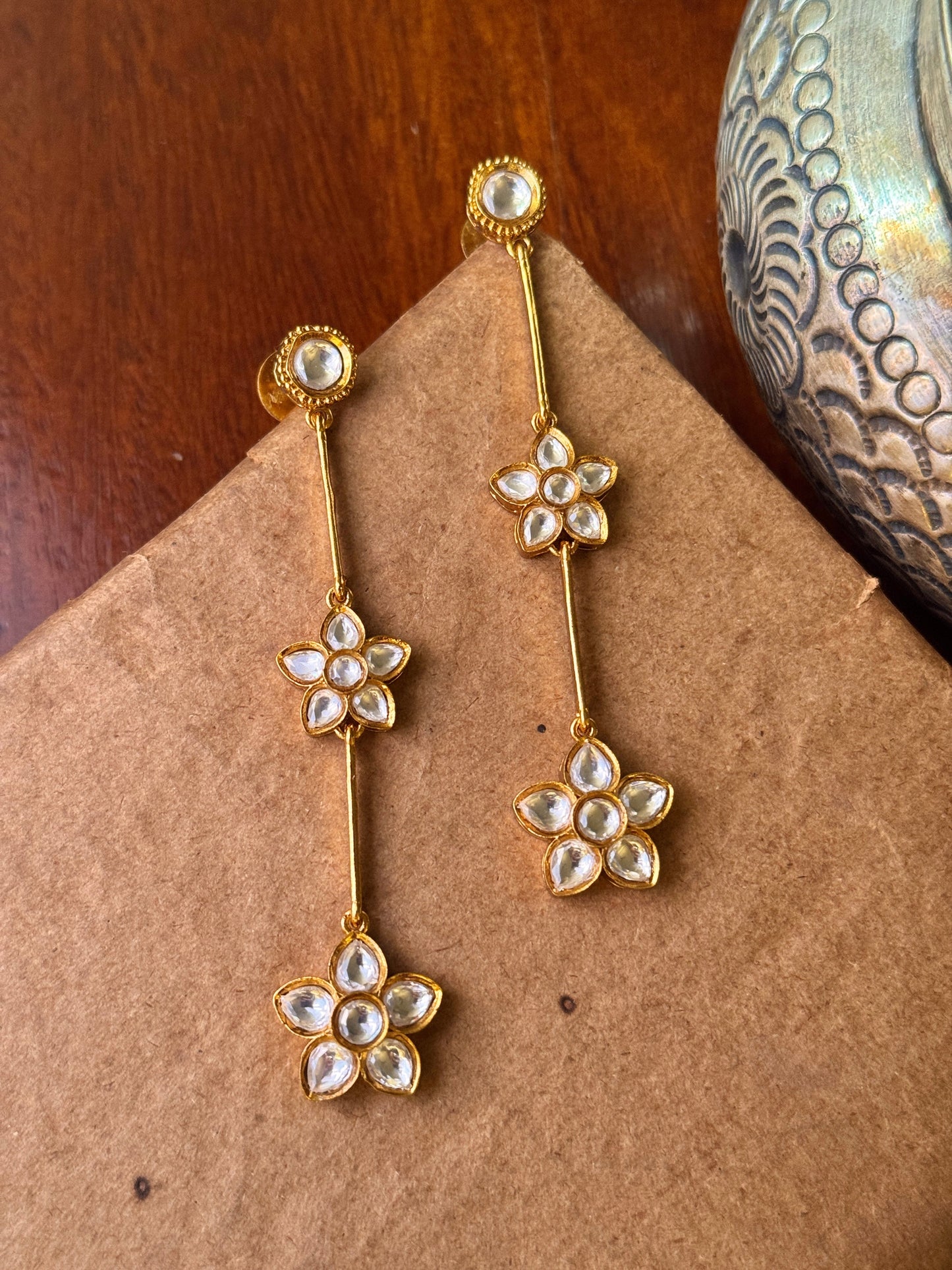 Aranyani Floral Polki Earrings