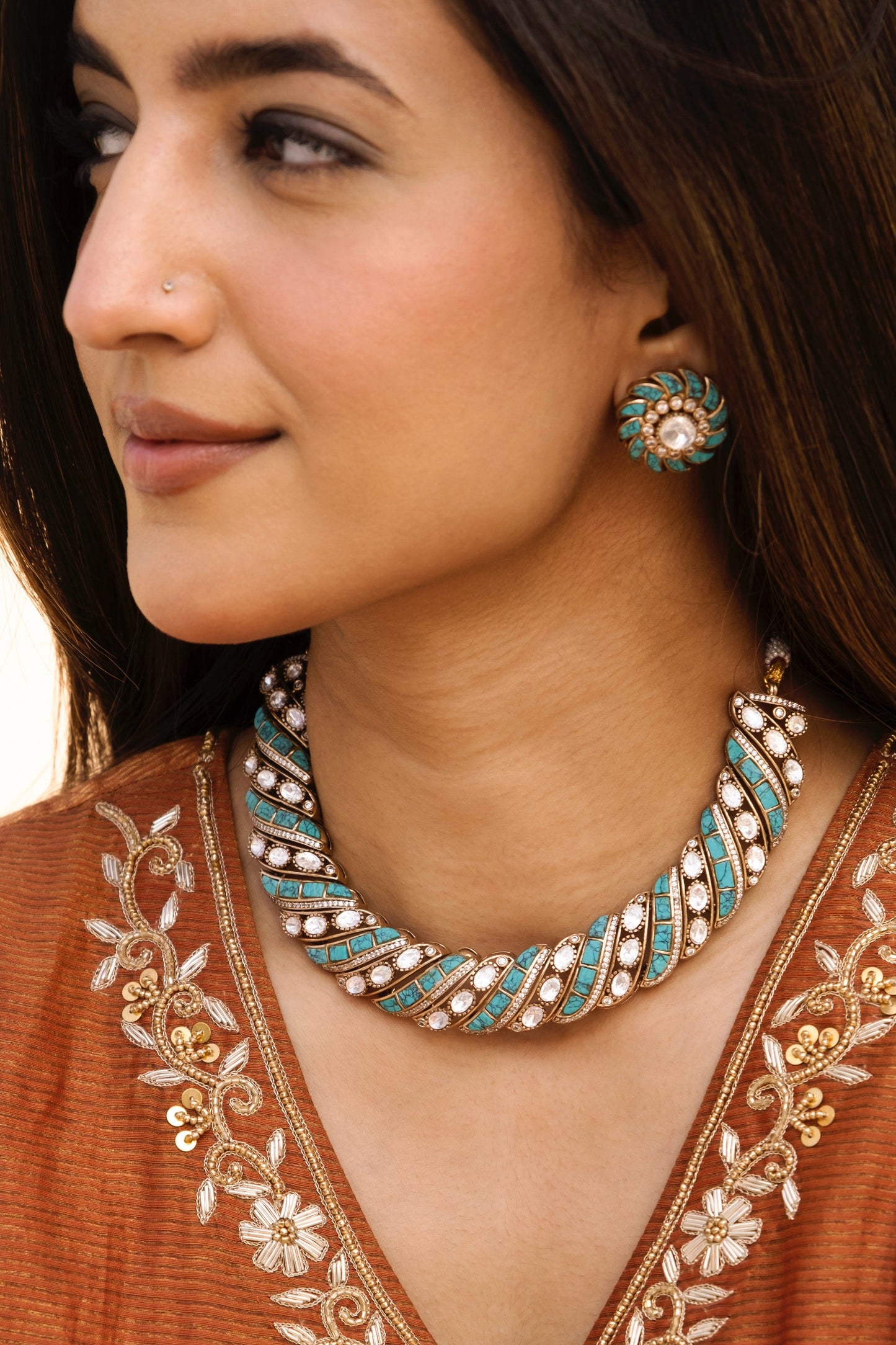 Pre Order- Kaia Turquoise Necklace Set