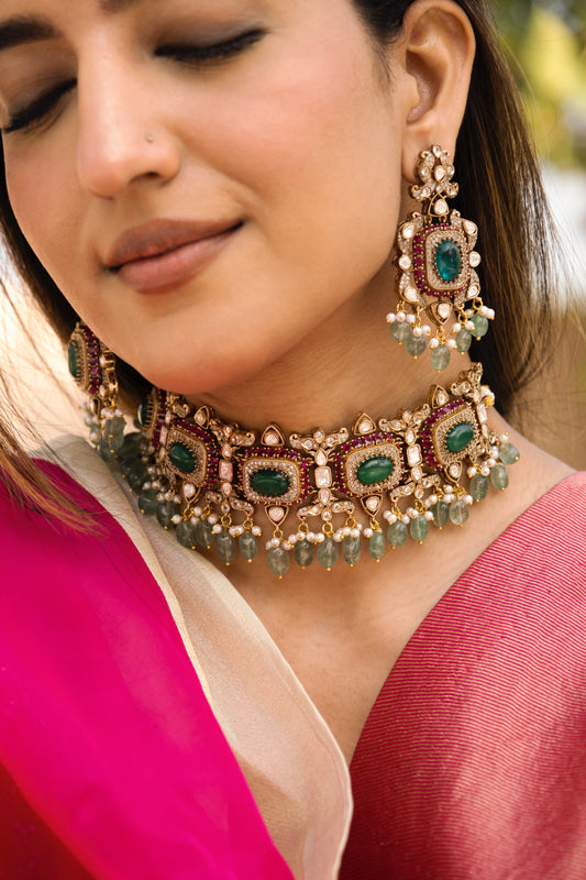 Pre Order- Samaira Choker Necklace Set