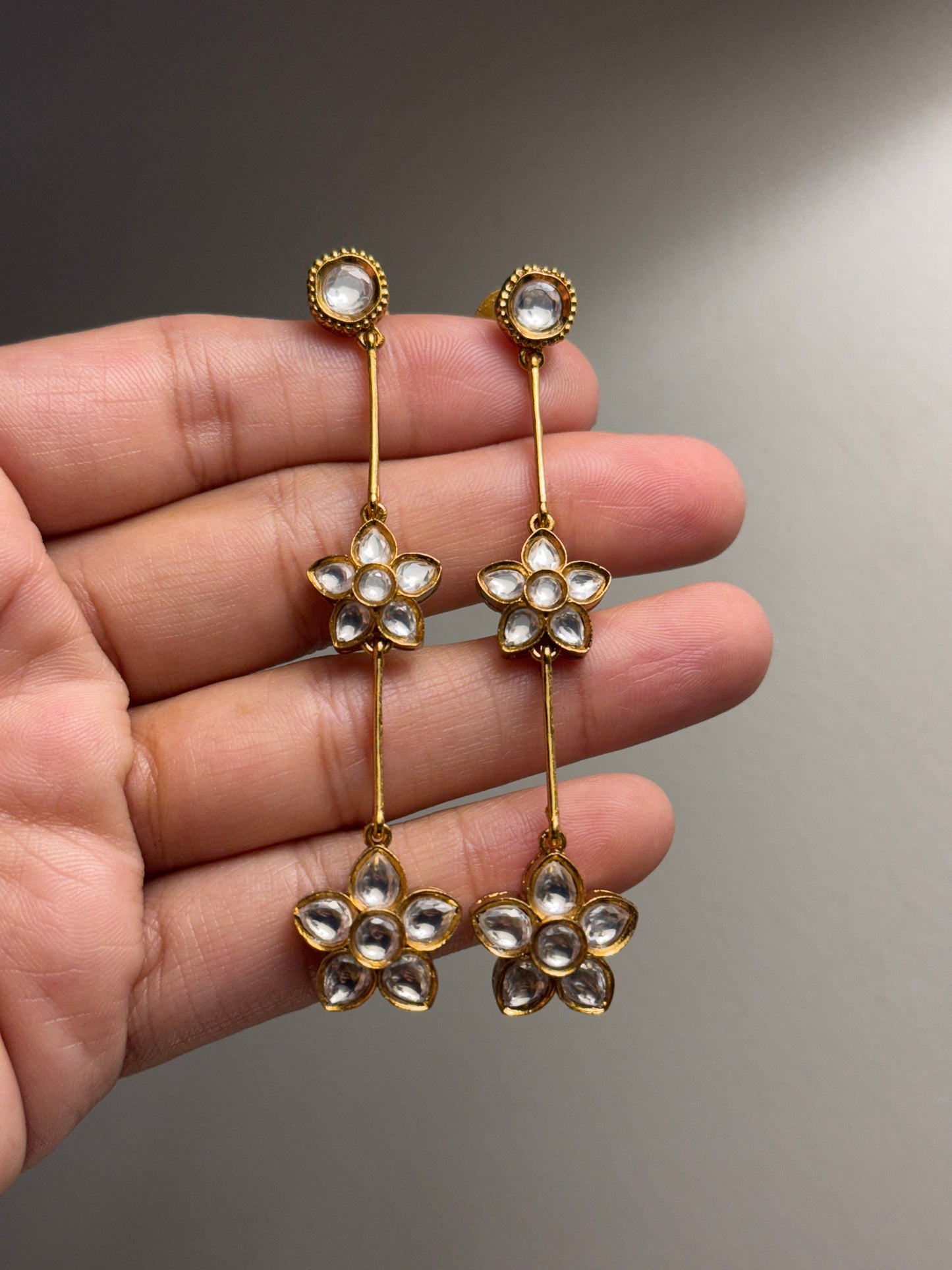 Aranyani Floral Polki Earrings