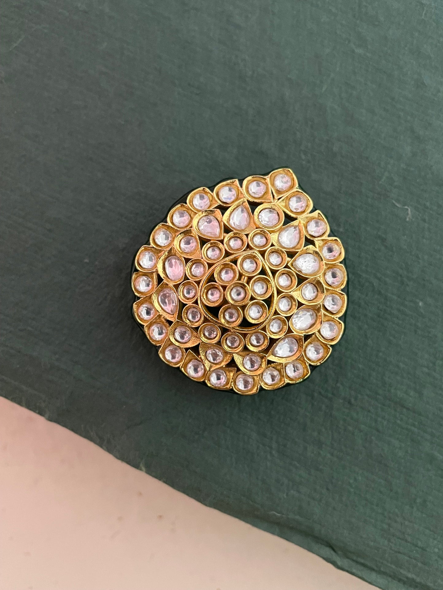 Isha Adjustable Polki Ring