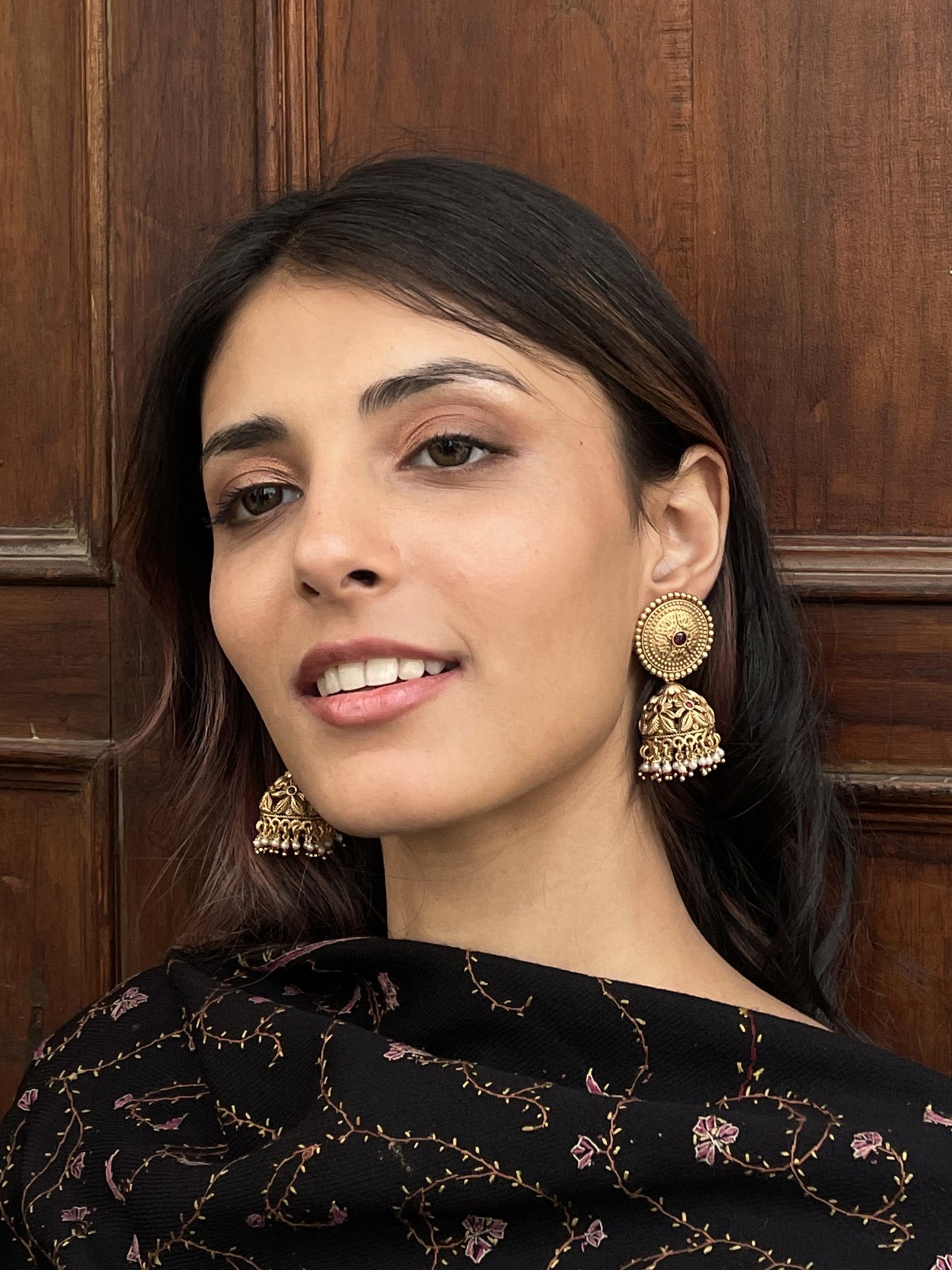 Samar Antique Jhumki Earrings