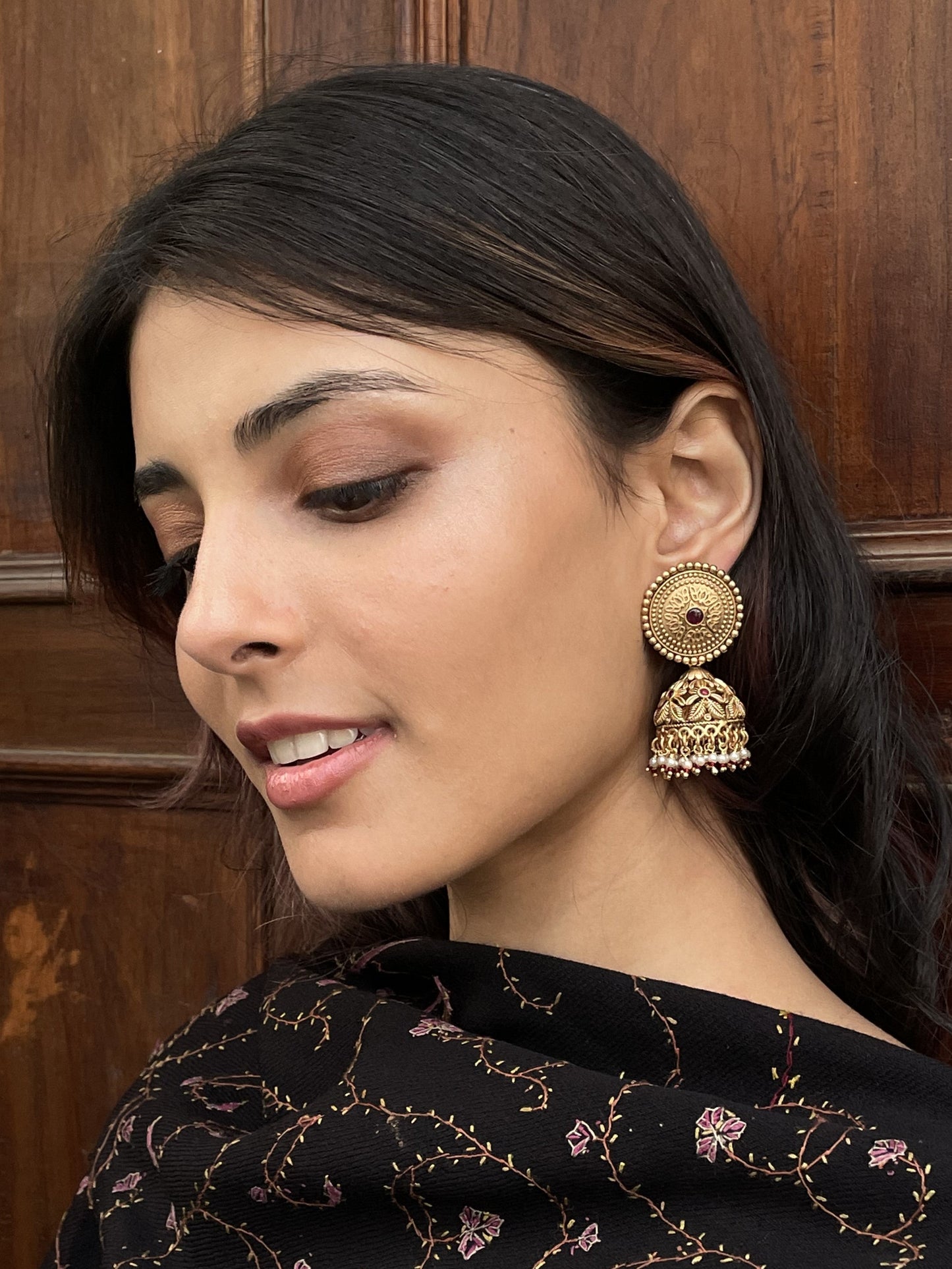Samar Antique Jhumki Earrings