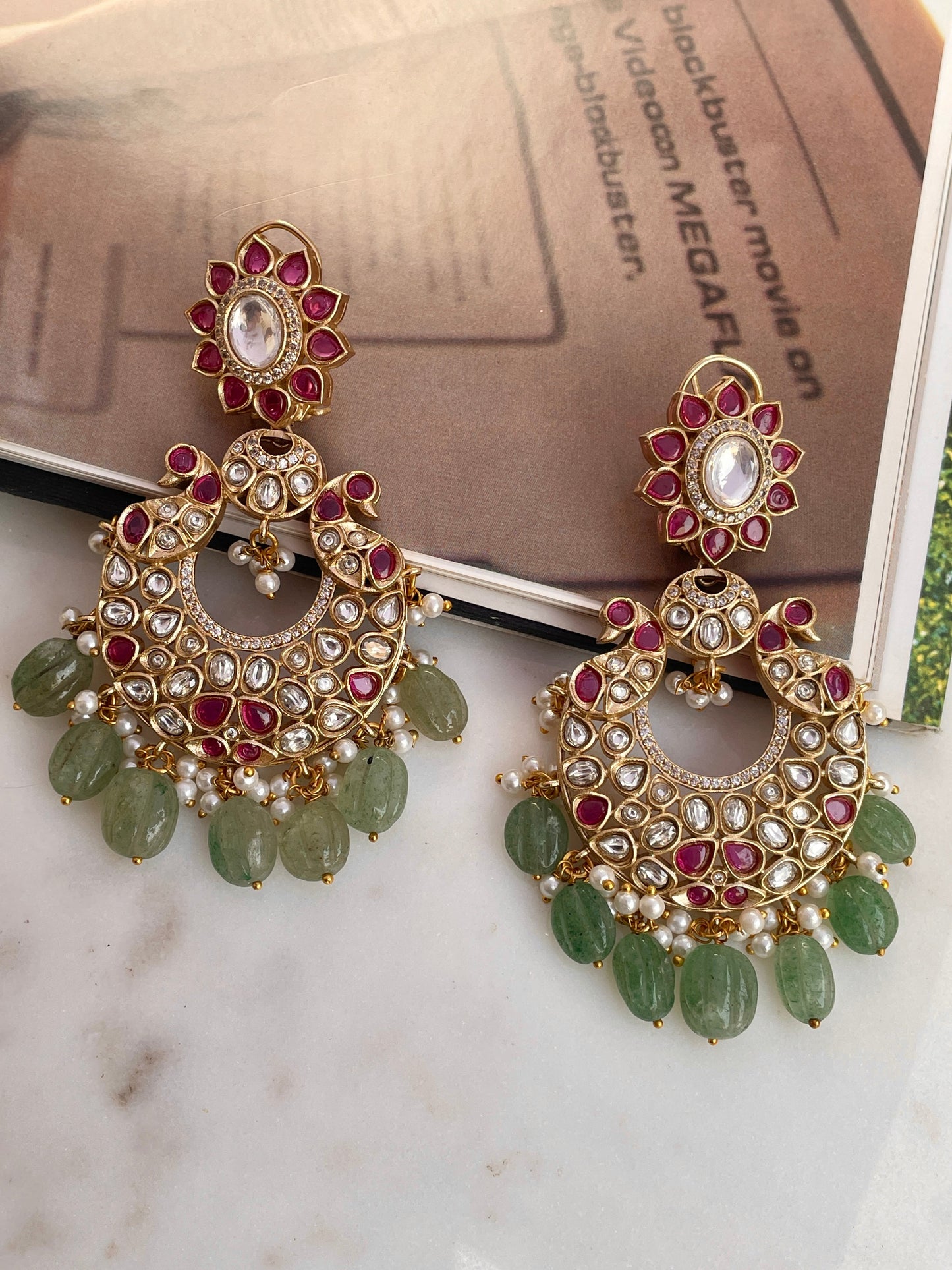 Mandakini Polki Chaandbaali Earrings