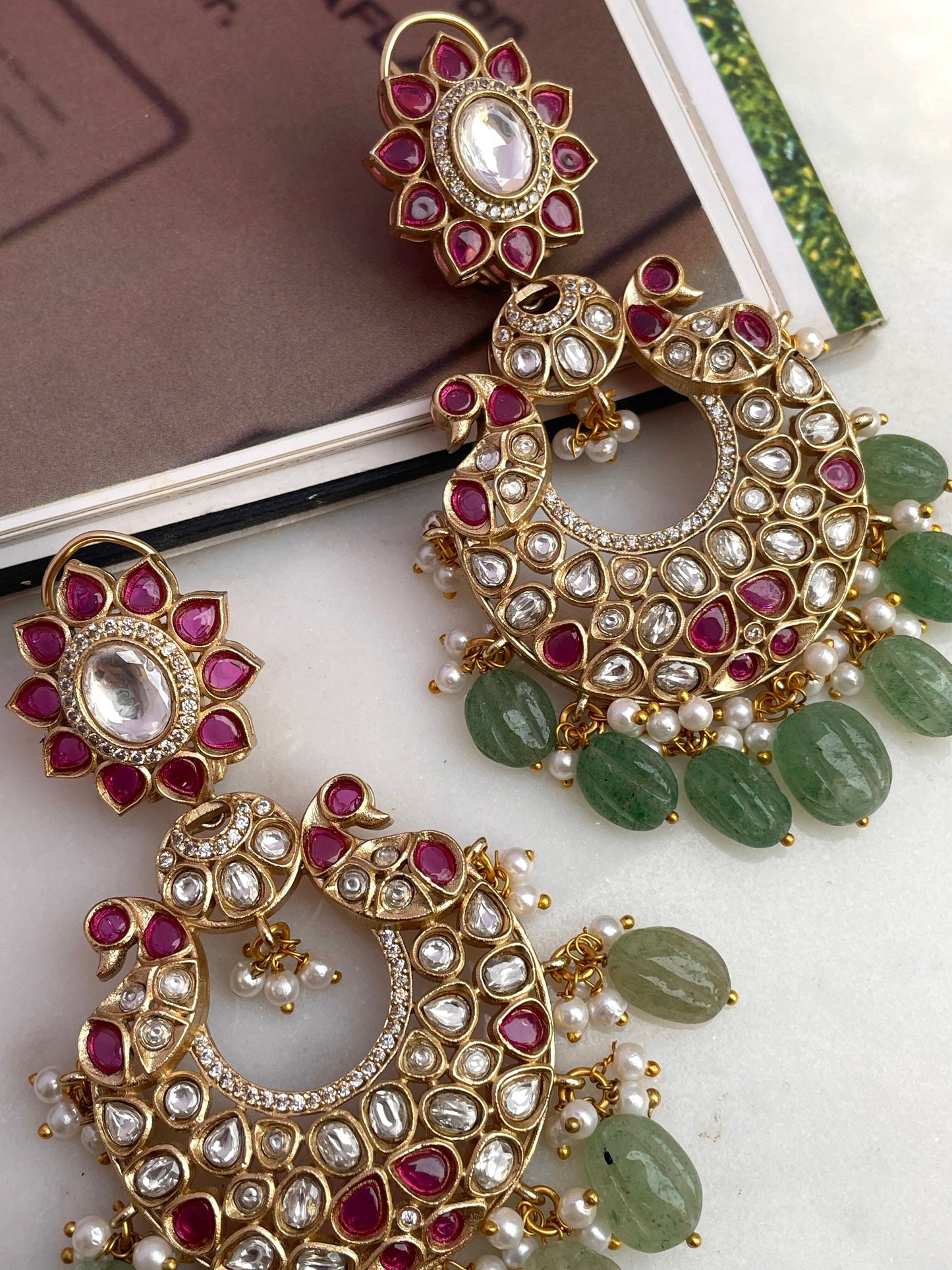 Mandakini Polki Chaandbaali Earrings