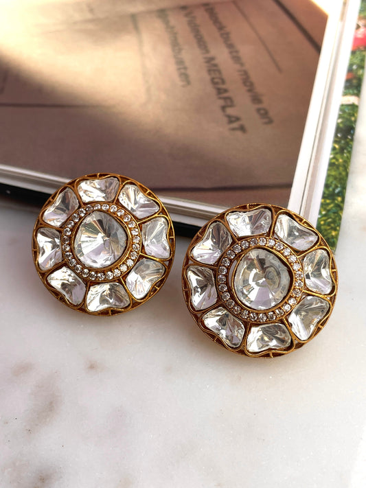 Pre Order- Charvi Moissanite Stud Earrings