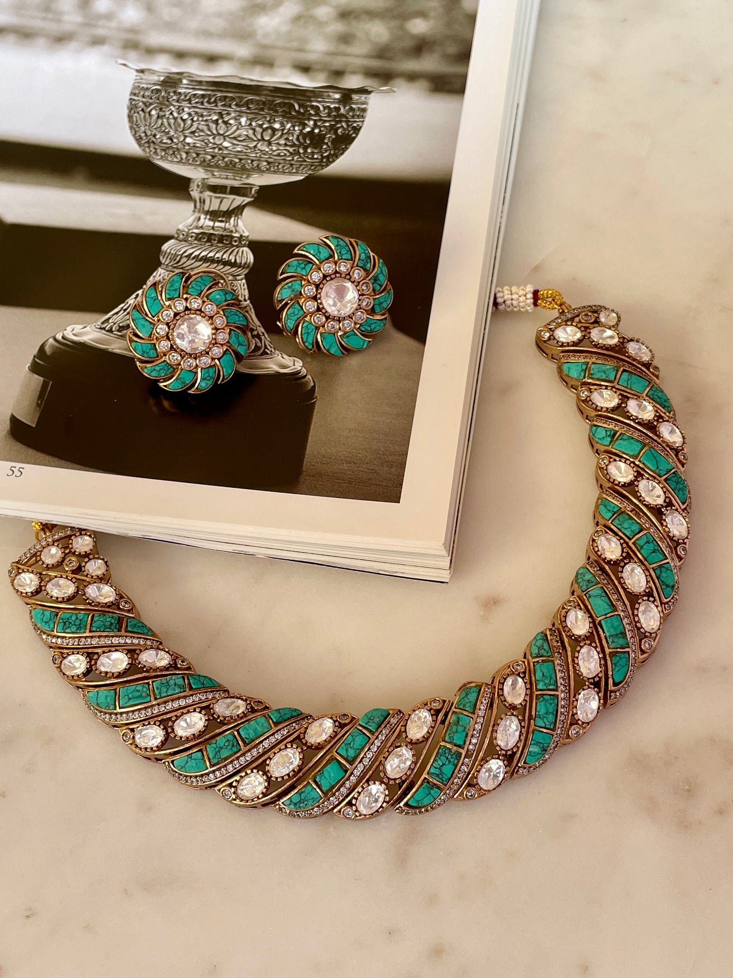 Pre Order- Kaia Turquoise Necklace Set