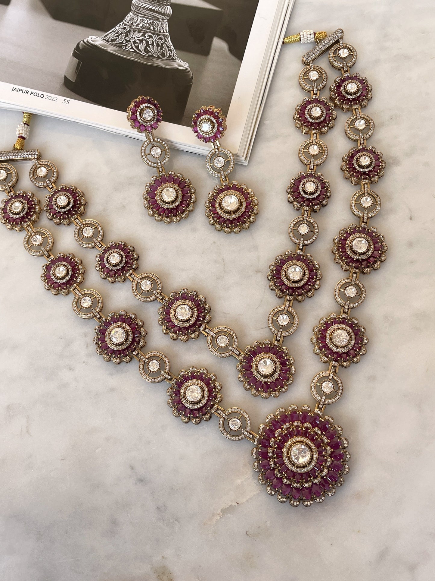 Pre Order- Sharini ruby Necklace Set