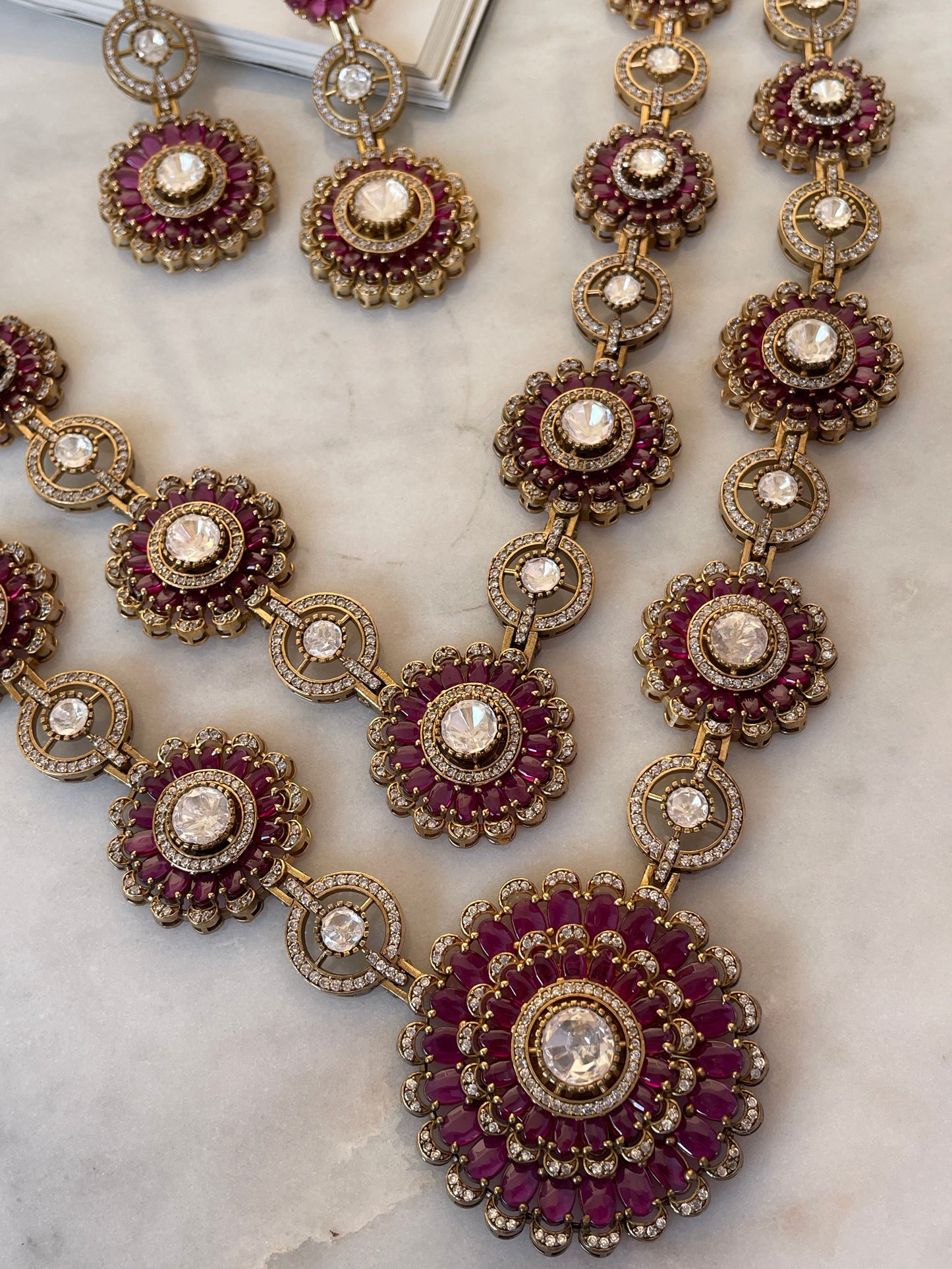 Pre Order- Sharini ruby Necklace Set