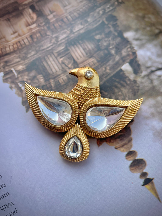 Garuda Polki Bird Brooch
