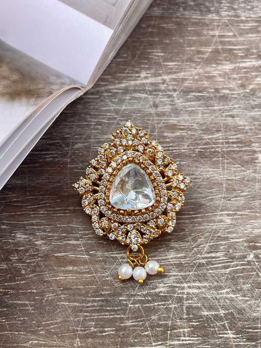 Rajvardhan Pearl Drop Brooch