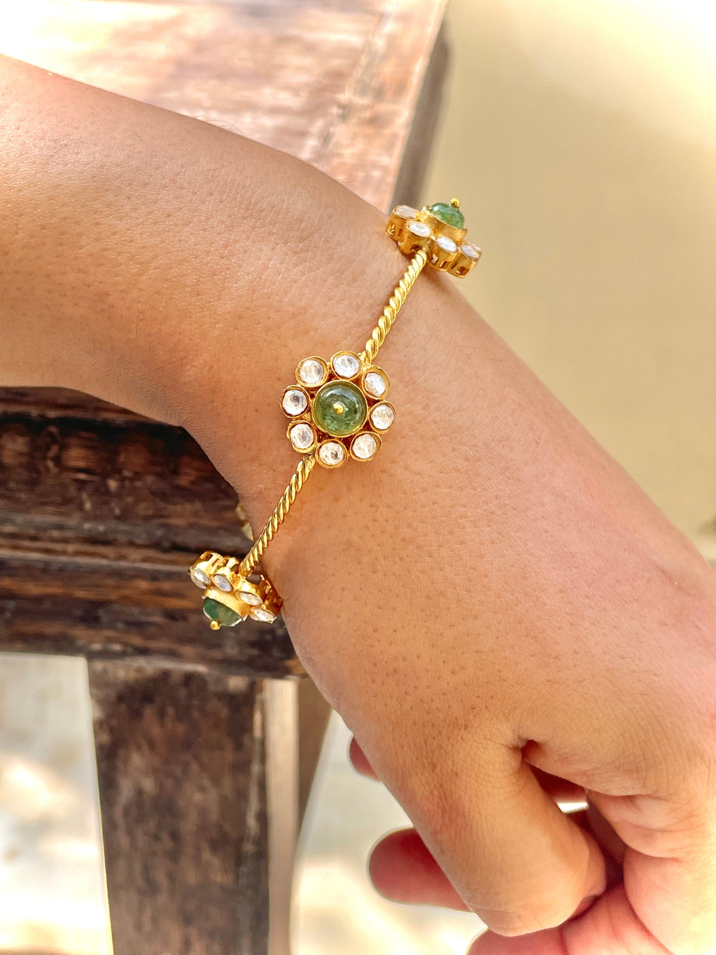 Velora Polki Bracelet Green