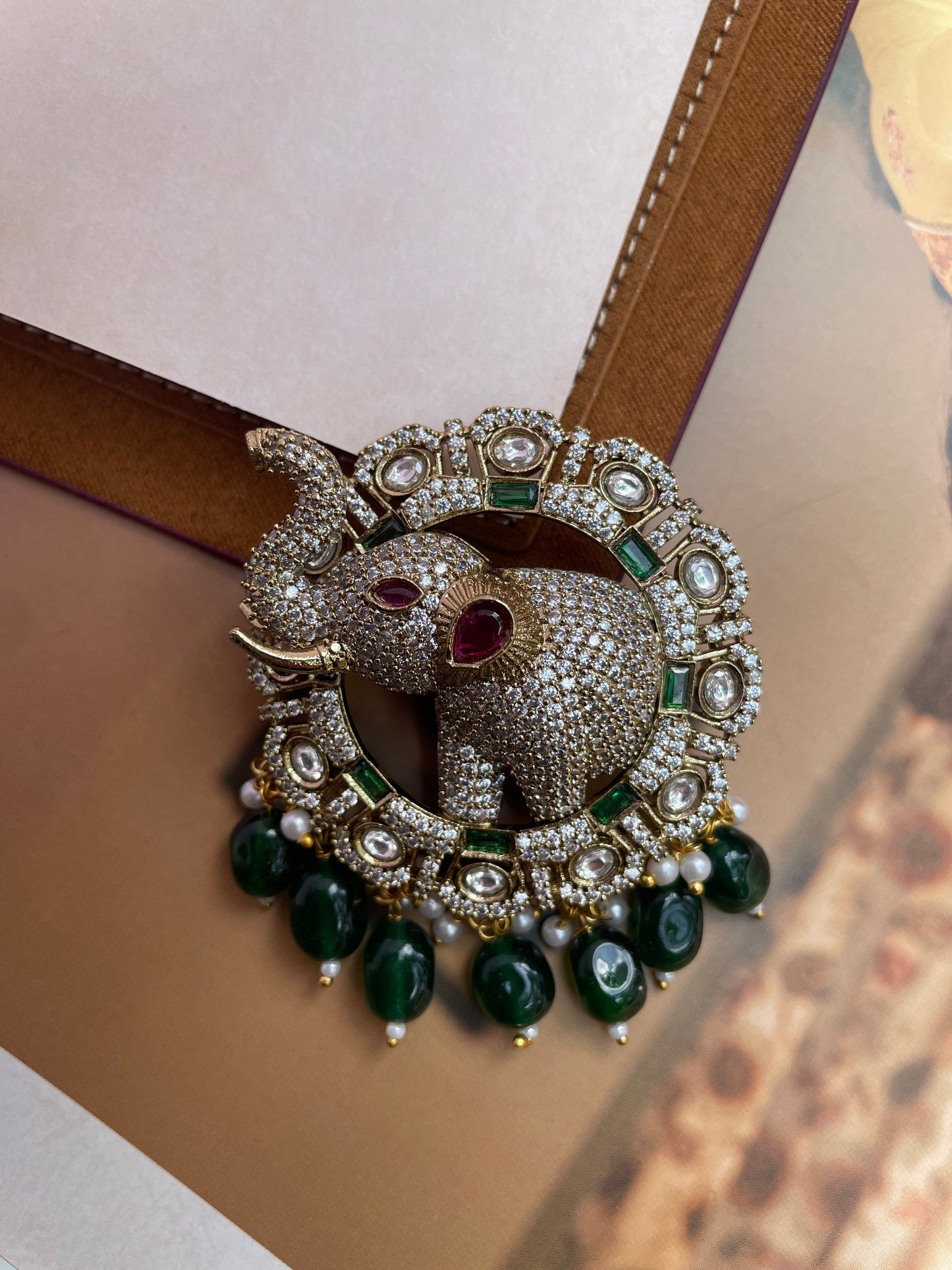 Vinayak Zircon Studded Brooch