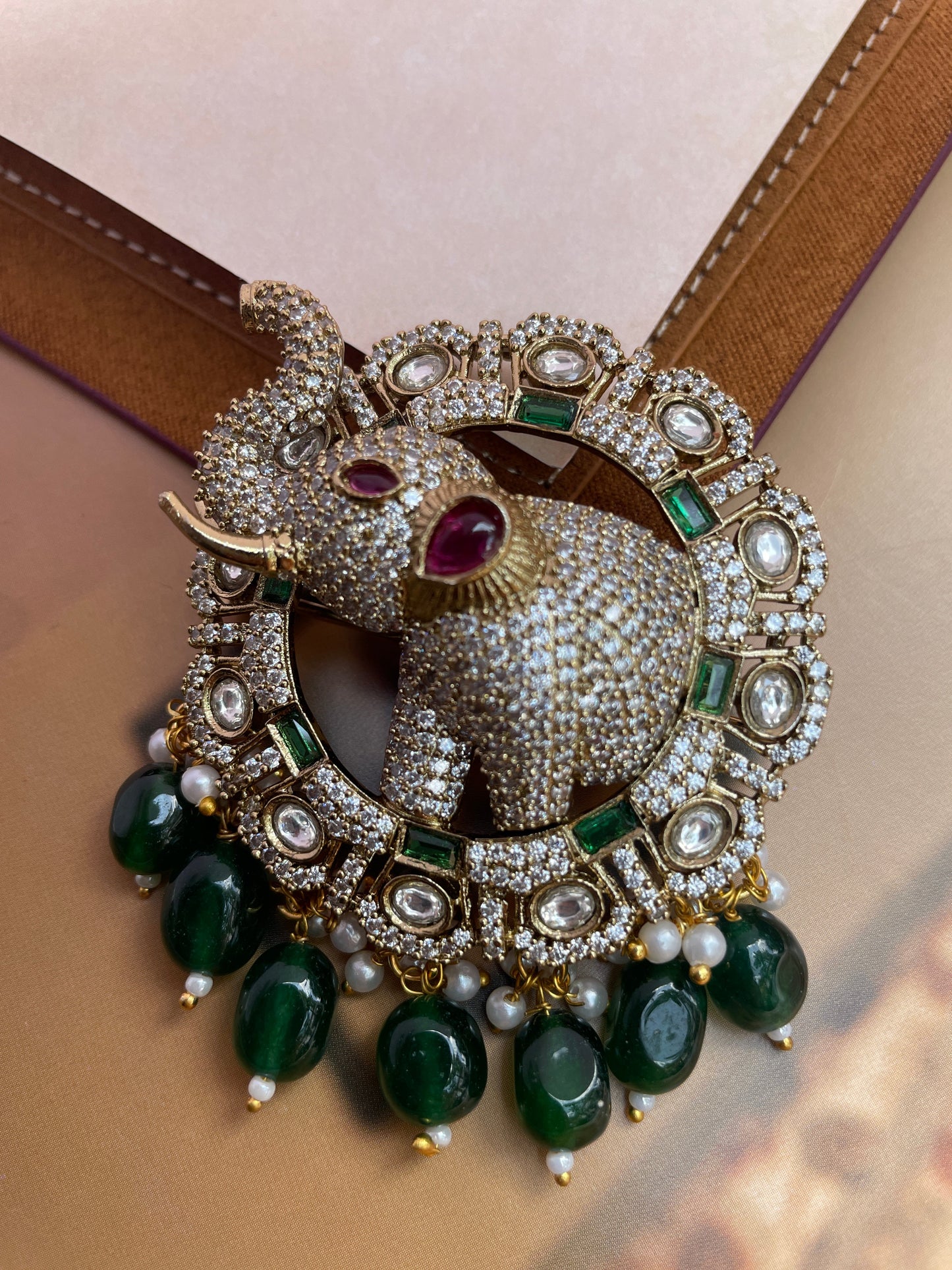 Vinayak Zircon Studded Brooch