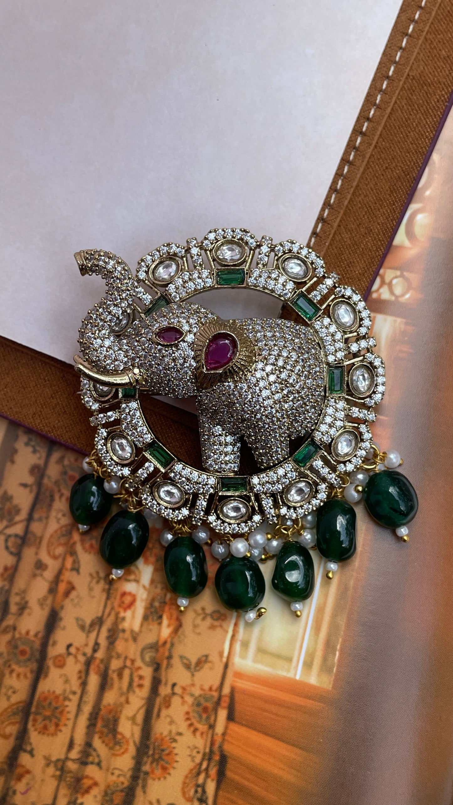 Vinayak Zircon Studded Brooch