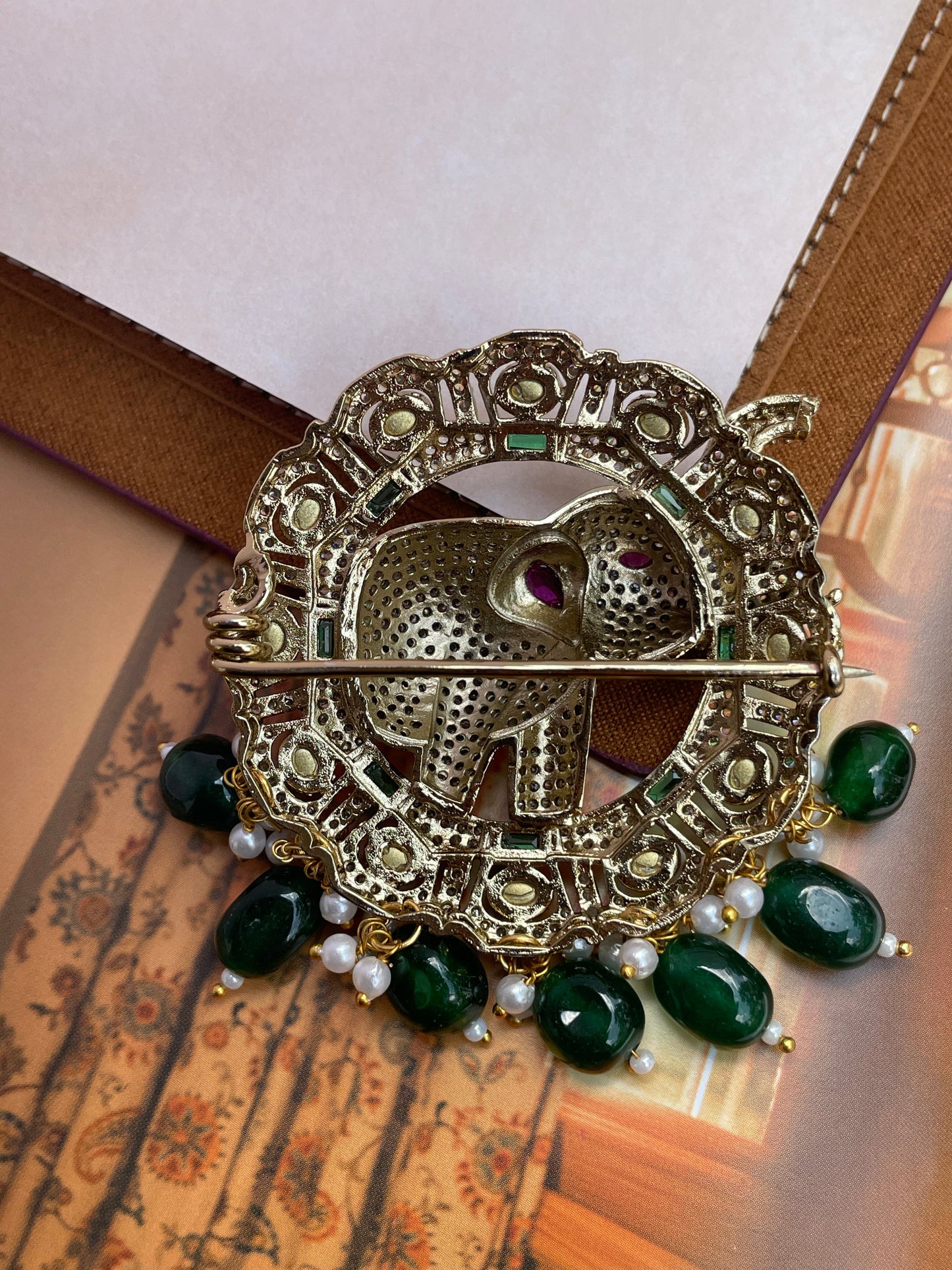 Vinayak Zircon Studded Brooch