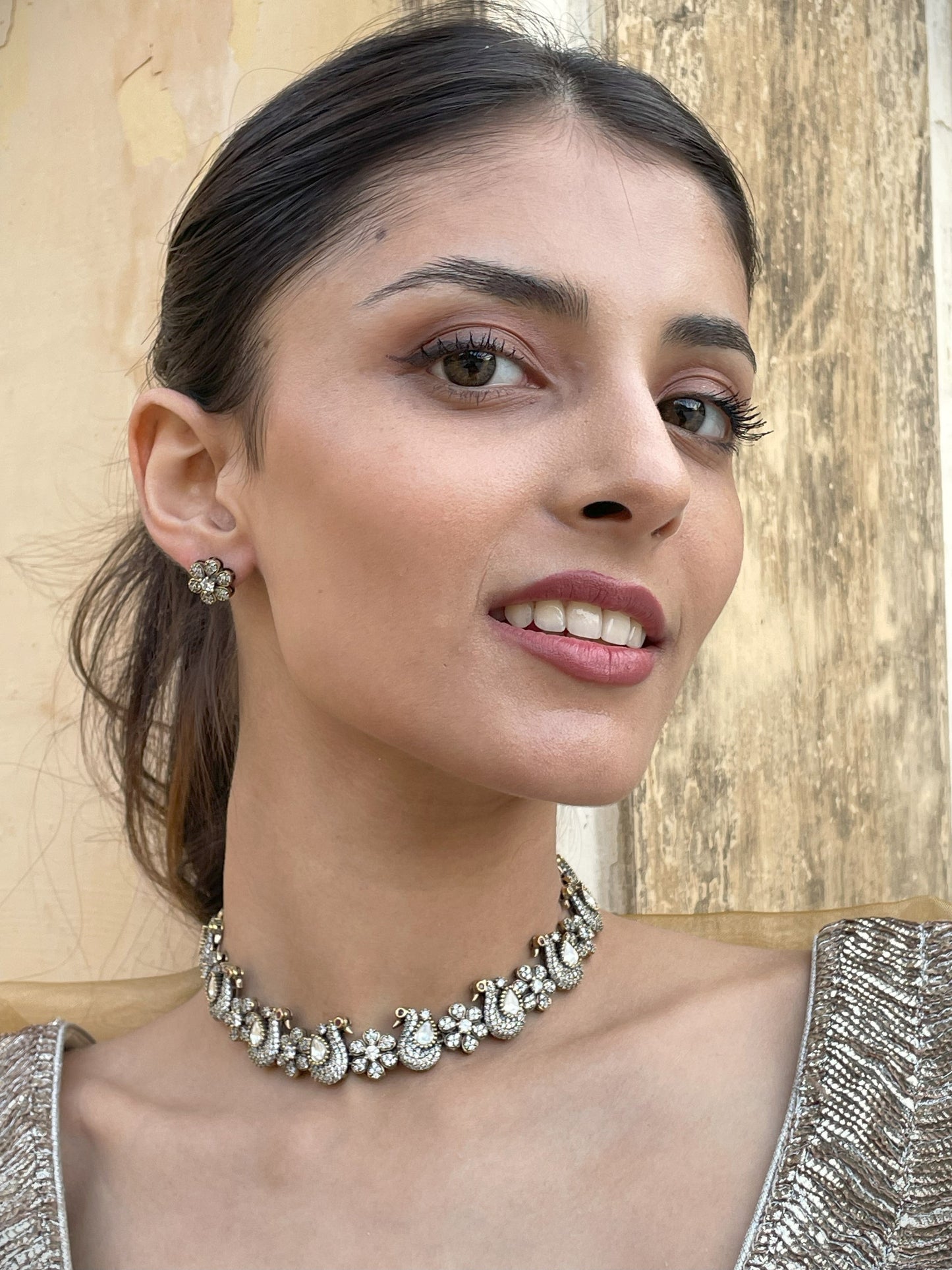 Lavanya Victorian Polki Necklace Set