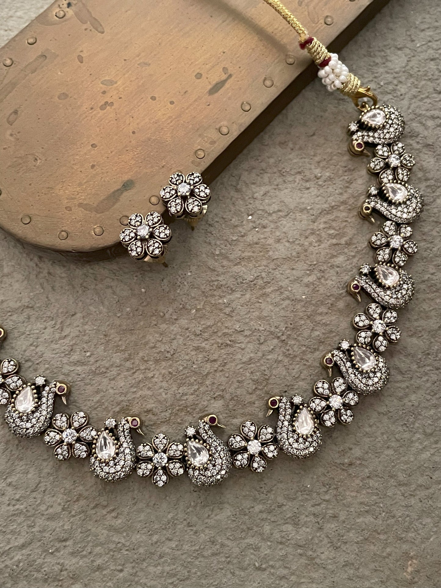 Lavanya Victorian Polki Necklace Set