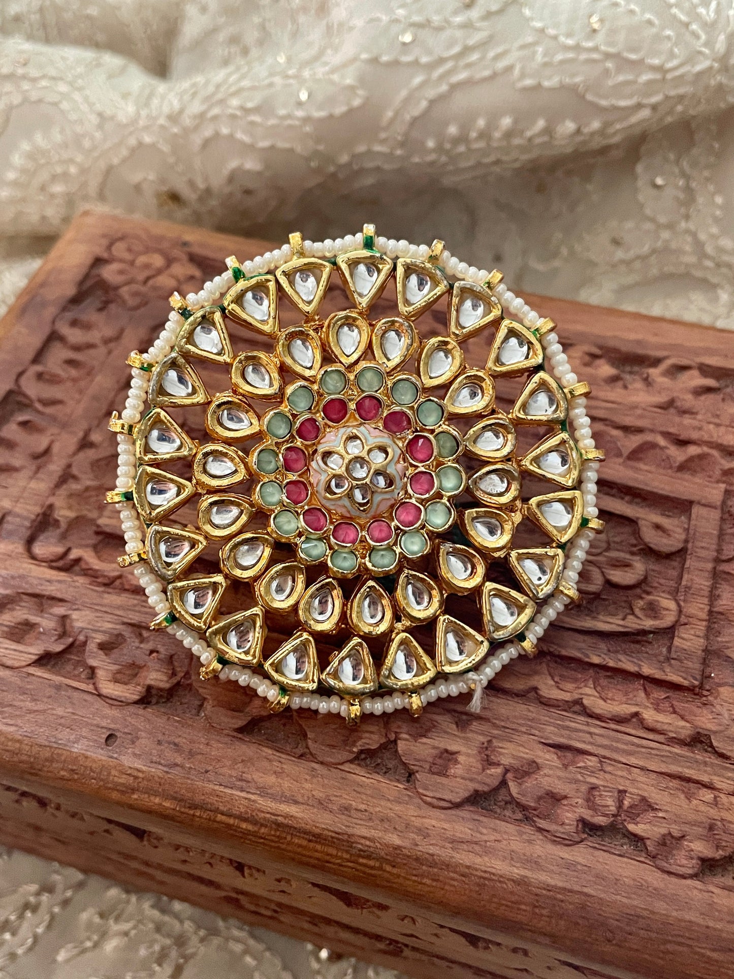 Shobha Kundan Adjustable Ring