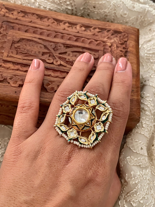 Nargis Kundan Meenakaari Ring
